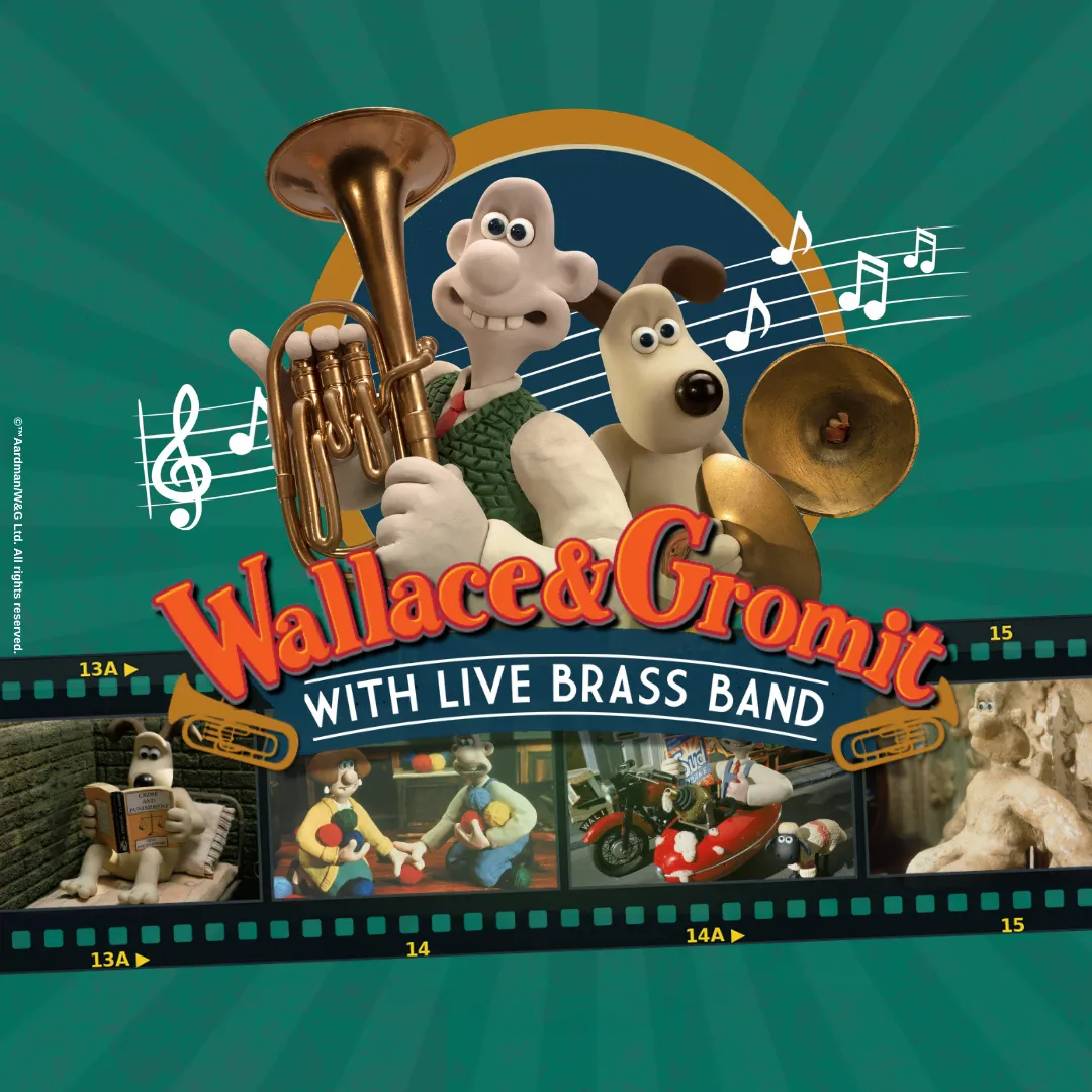 Wallace & Gromit with live brass band