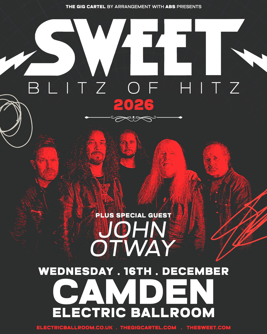 Sweet with special guest John Otway