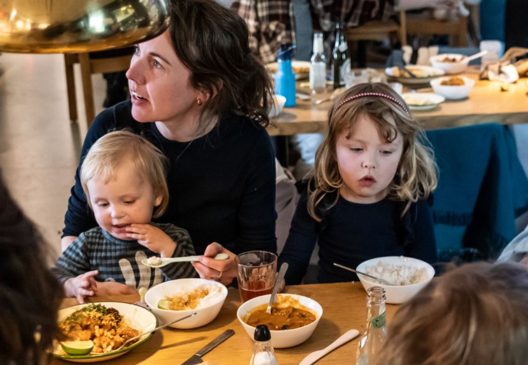 Communal dining on Tuesday in FLOCK