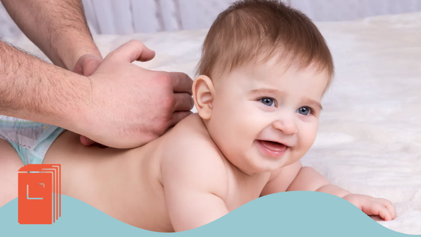 Belly care doctor and baby massage