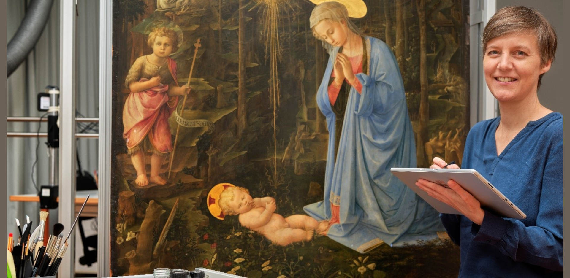 A masterpiece is being restored — “Adoration in the Forest” (1459) by Filippo Lippi