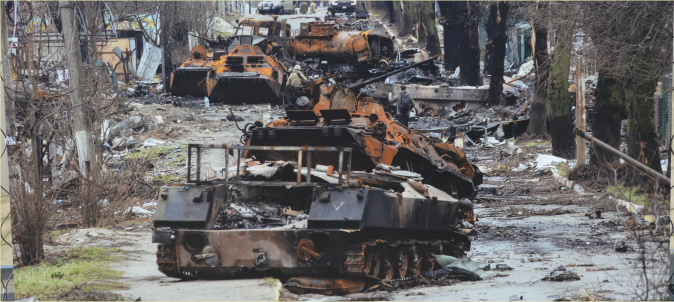 „Ta wojna trwa” - fotografie Andriya Dubchaka na placu Solidarności