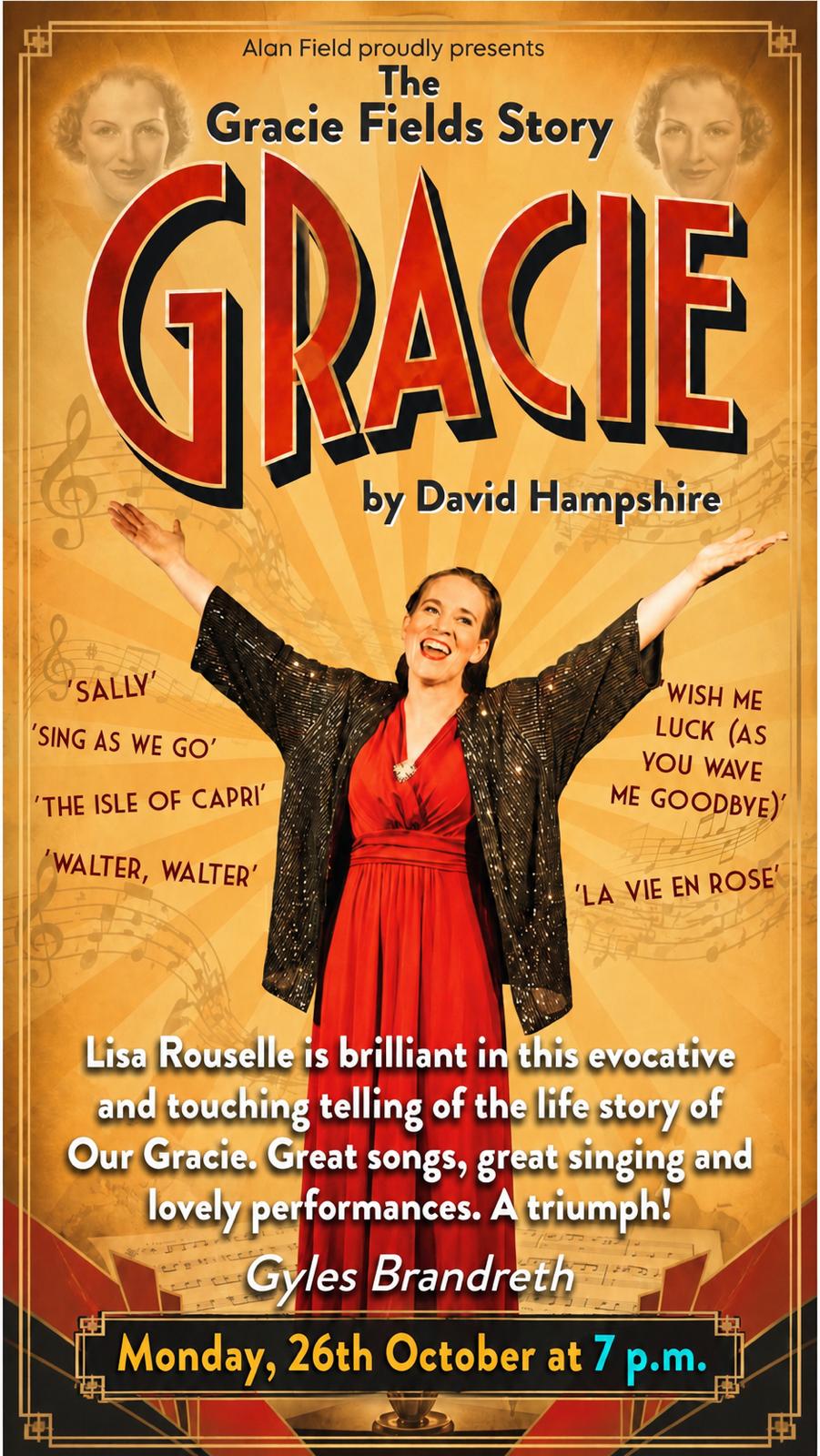 Creative Theatre Productions presents: The Gracie Fields Story ‘Gracie’