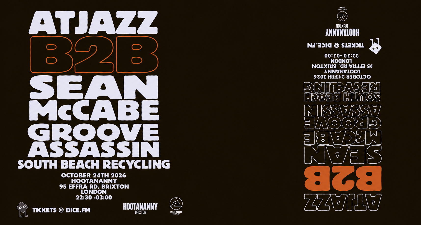 Atjazz B2B Sean McCabe, Groove Assassin + South Beach Recycling