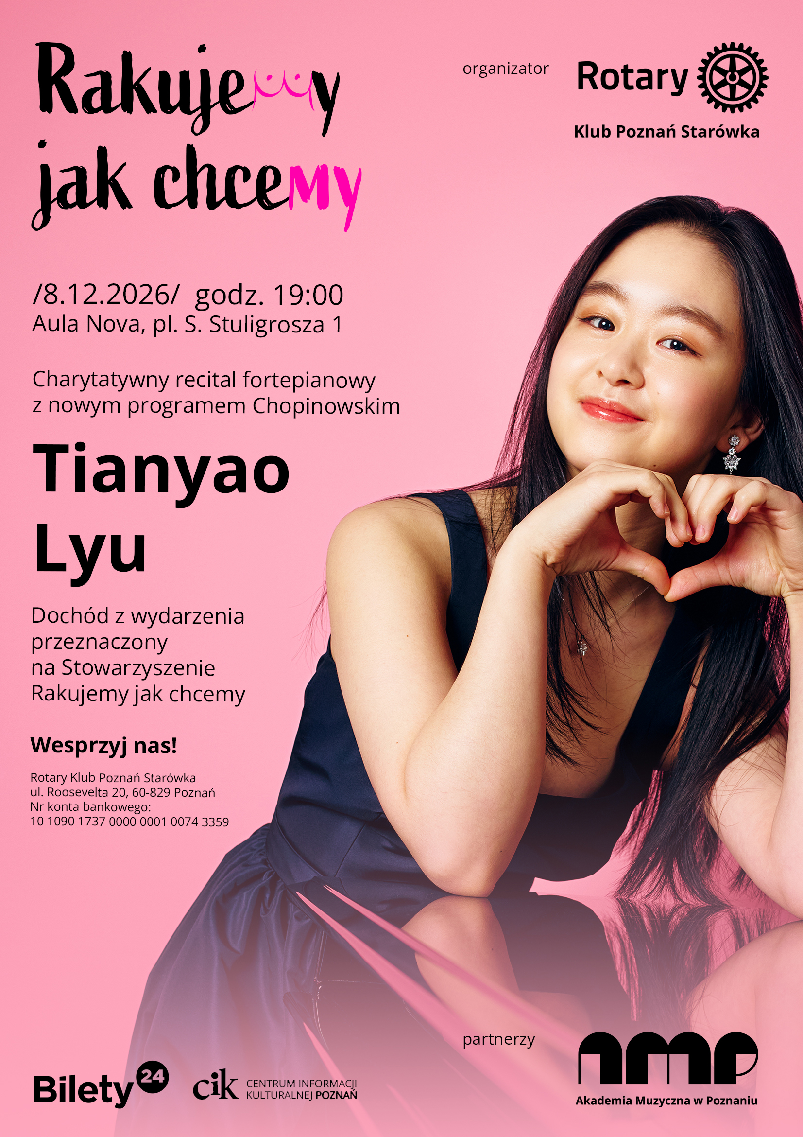 Rakujemy jak chcemy. Charytatywny recital Tianyao Lyu