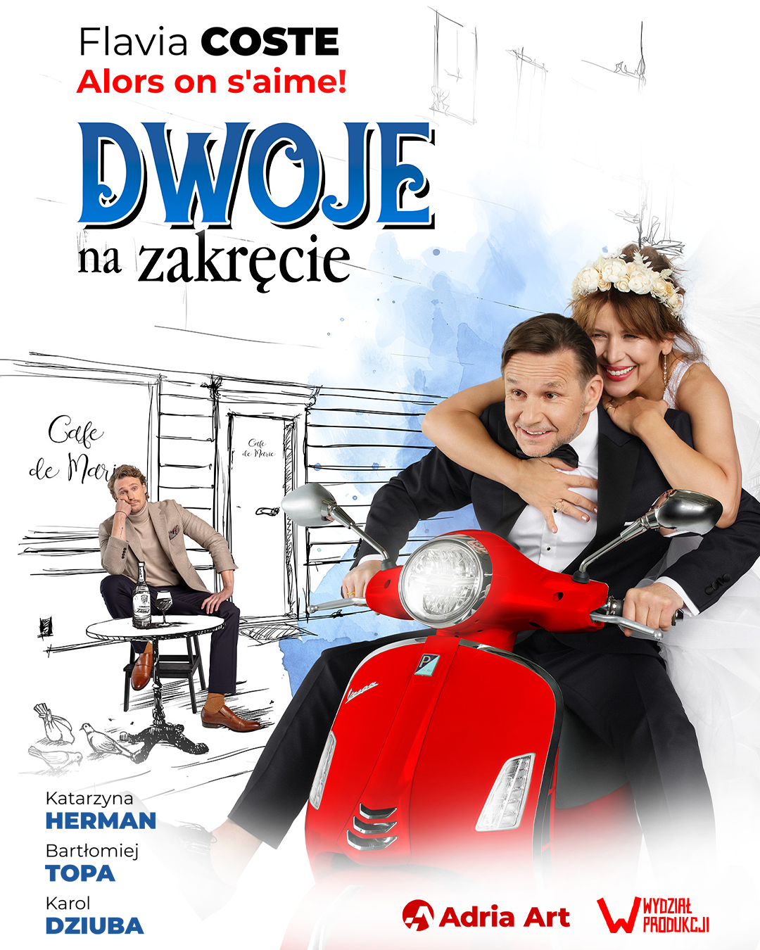 Two at the Turn — Herman, Topa and Dziuba in a theatrical comedy