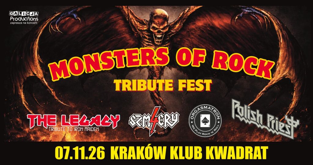 MONSTERS OF ROCK — Tribute Fest: Polish Priest, 4 Whispers, Orgasmatron, The Legacy