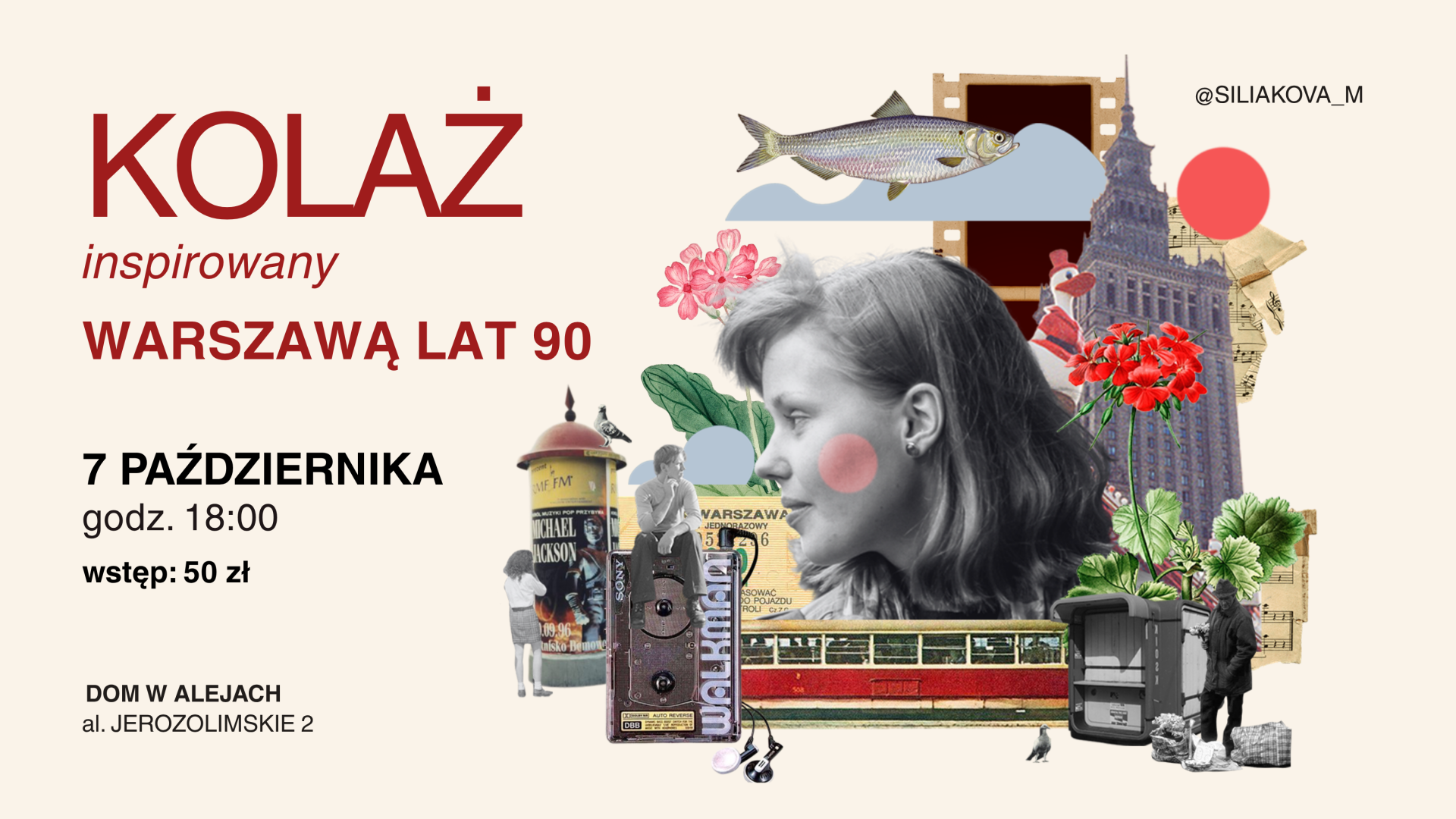 Collage workshops inspired by Warsaw of the 90s