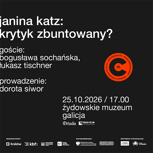 Janina Katz: krytyk zbuntowany? Spotkanie promujące książkę