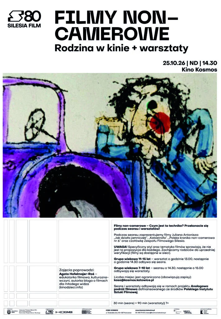 Rodzina w kinie: Filmy non-camerowe + warsztaty filmowe