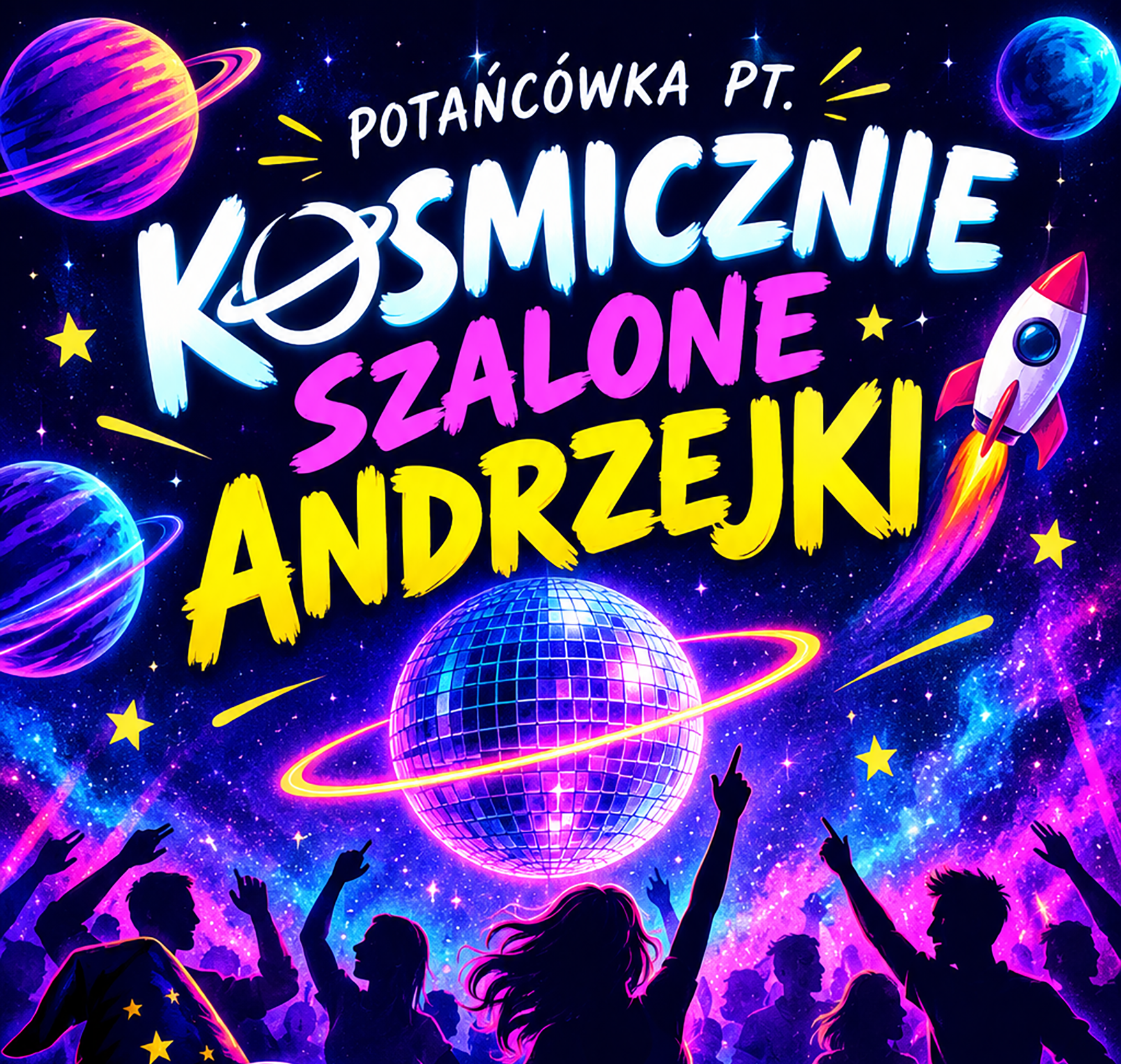 Dance party entitled “Cosmically crazy Andrzej women”