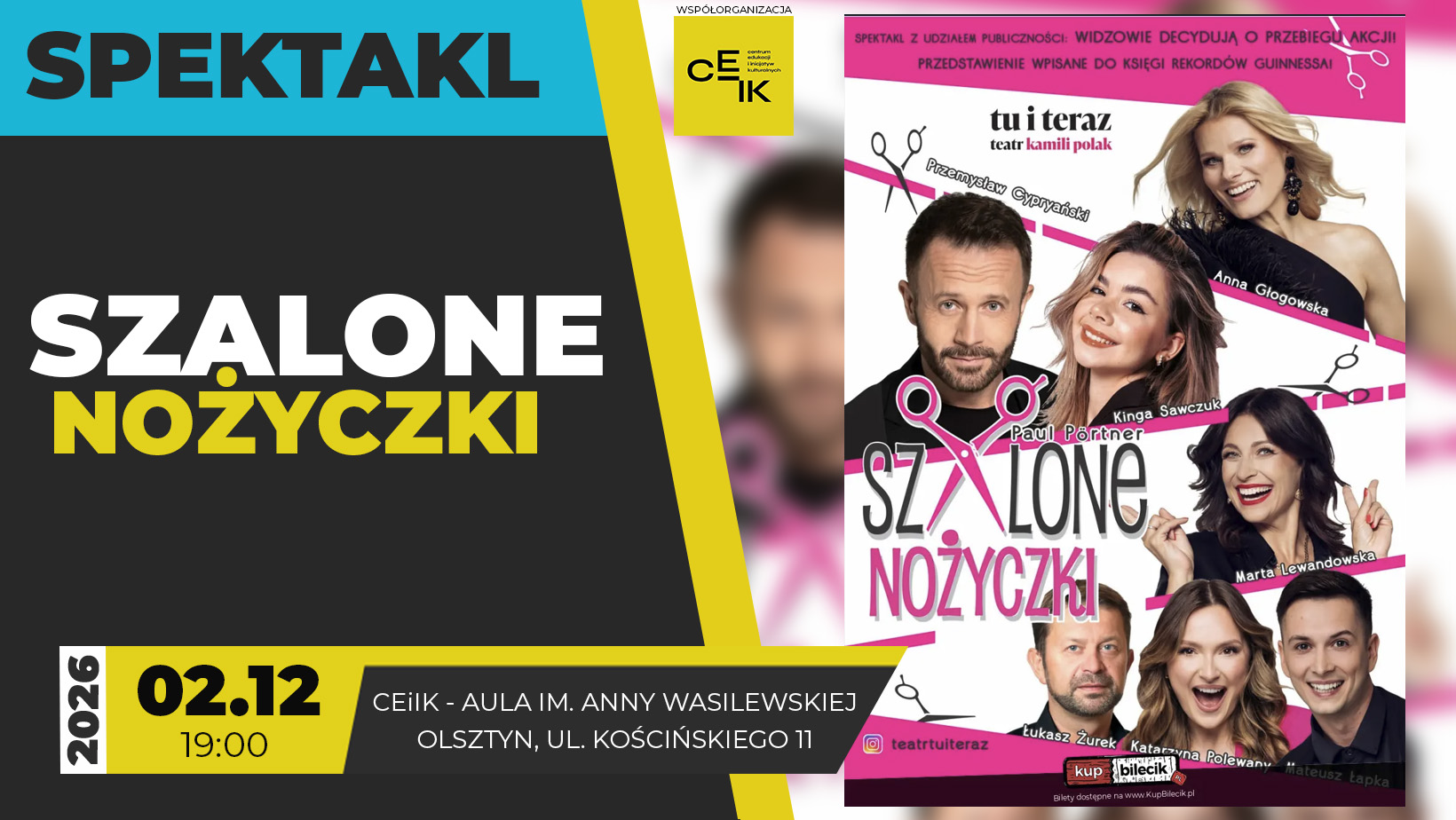 "SZALONE NOŻYCZKI" - SPEKTAKL KOMEDIOWY