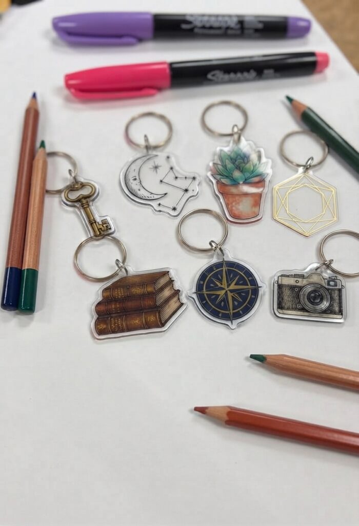 Applied art: Shrink art — keychains