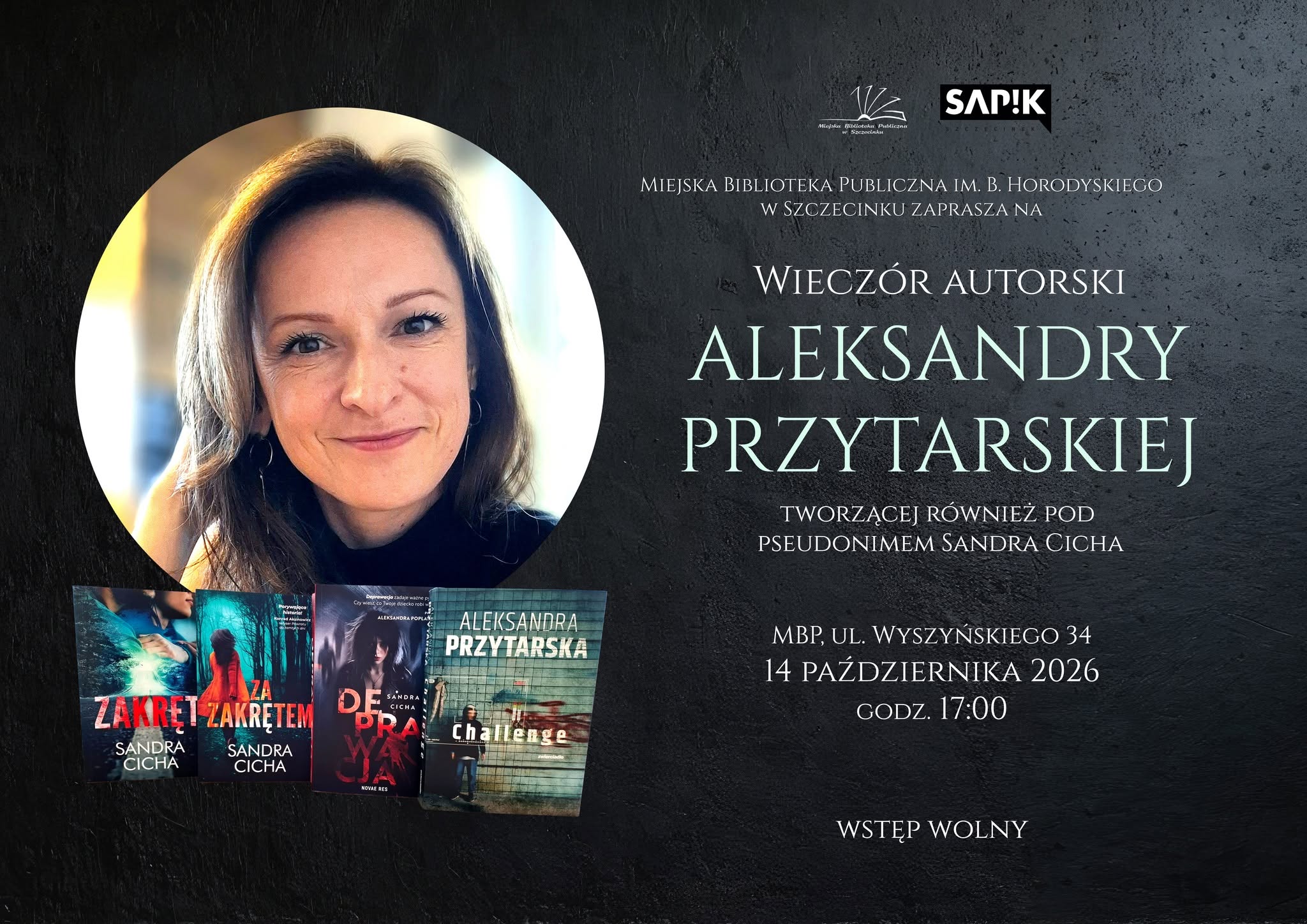 Wieczór autorski Aleksandry Przytarskiej w szczecineckiej bibliotece