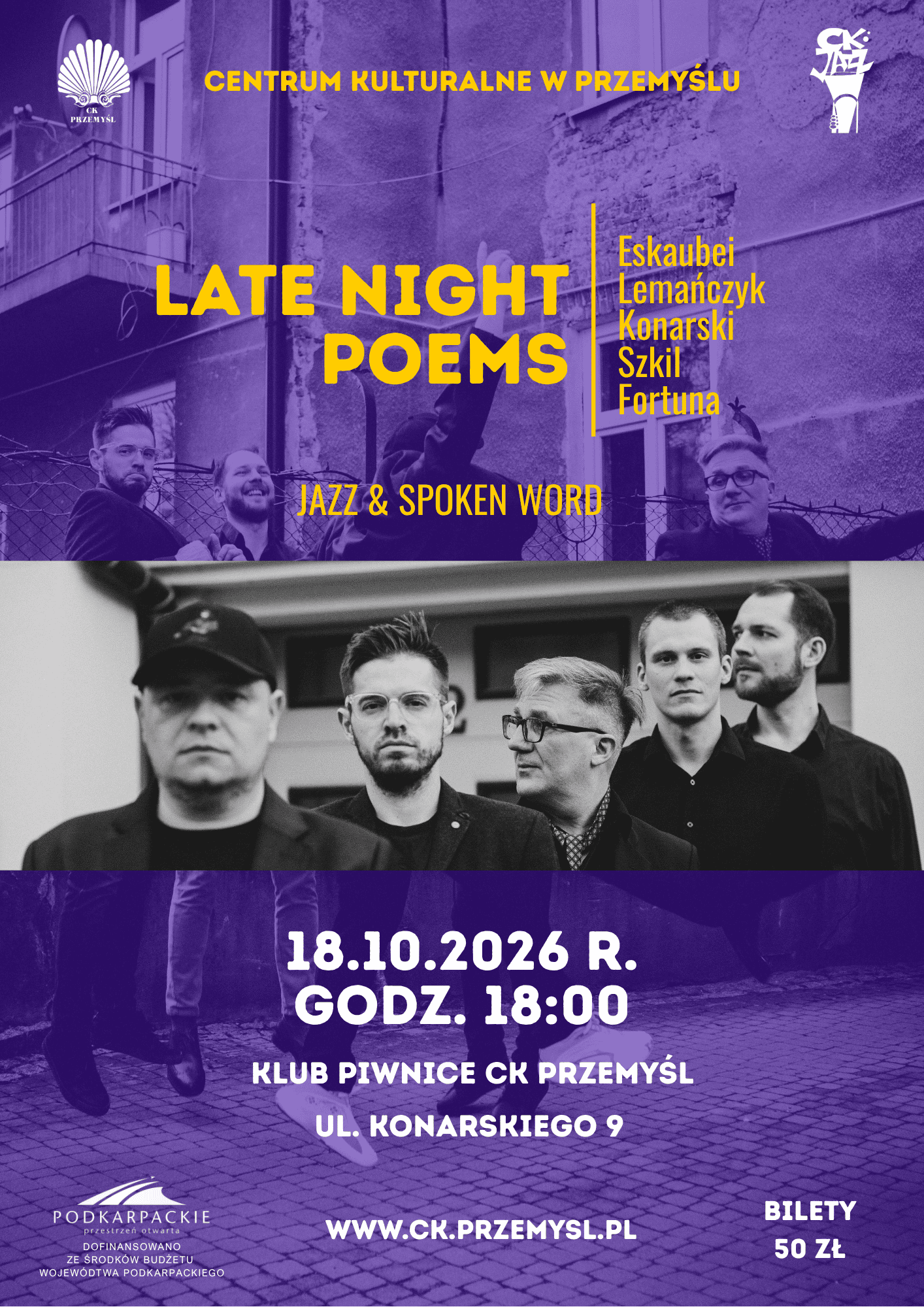 LATE NIGHT POEMS: Wyjątkowy wieczór w rytmie Jazz & Spoken Word