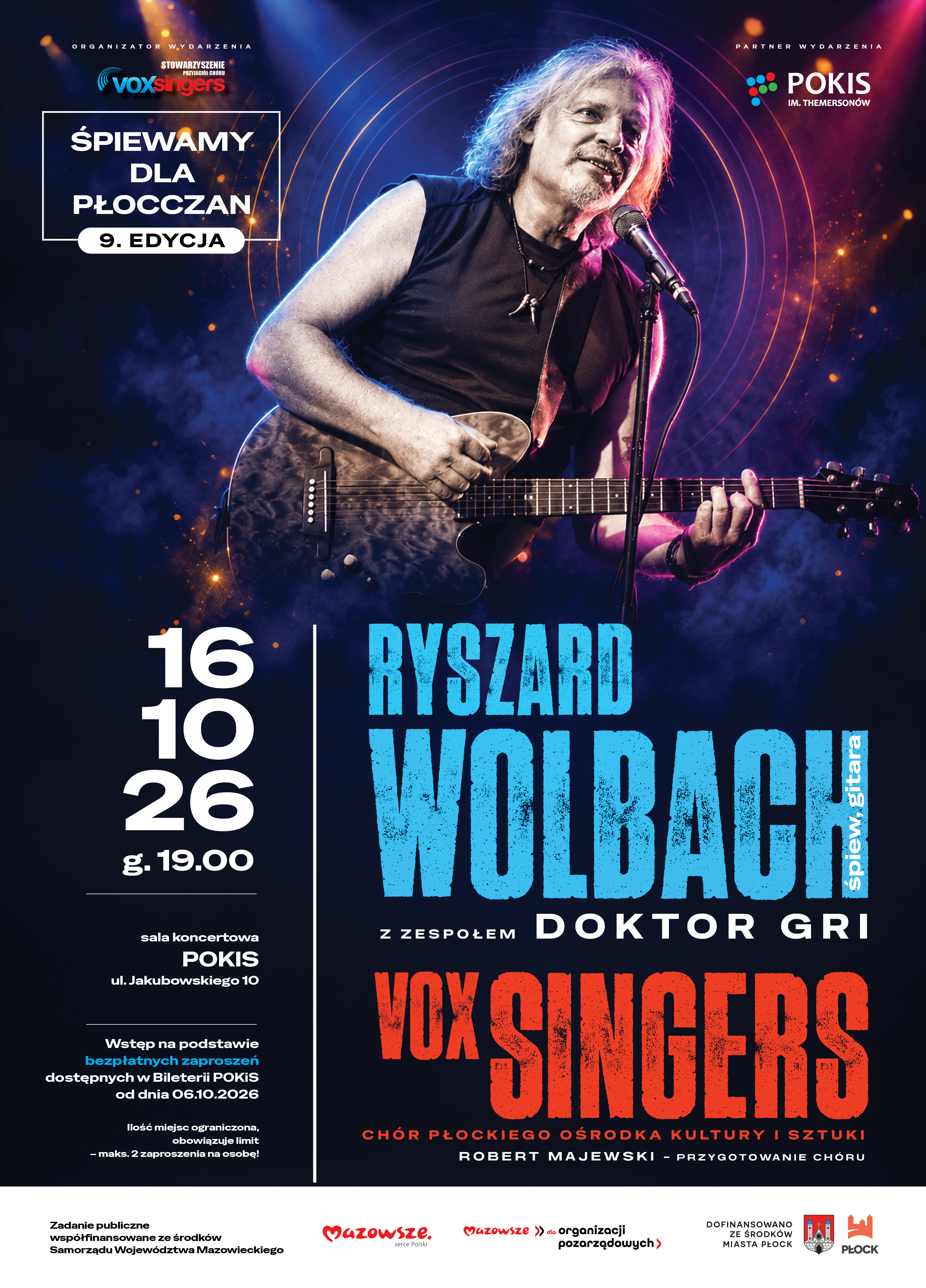„Śpiewamy dla Płocczan” – koncert Ryszarda Wolbacha i Vox Singers!