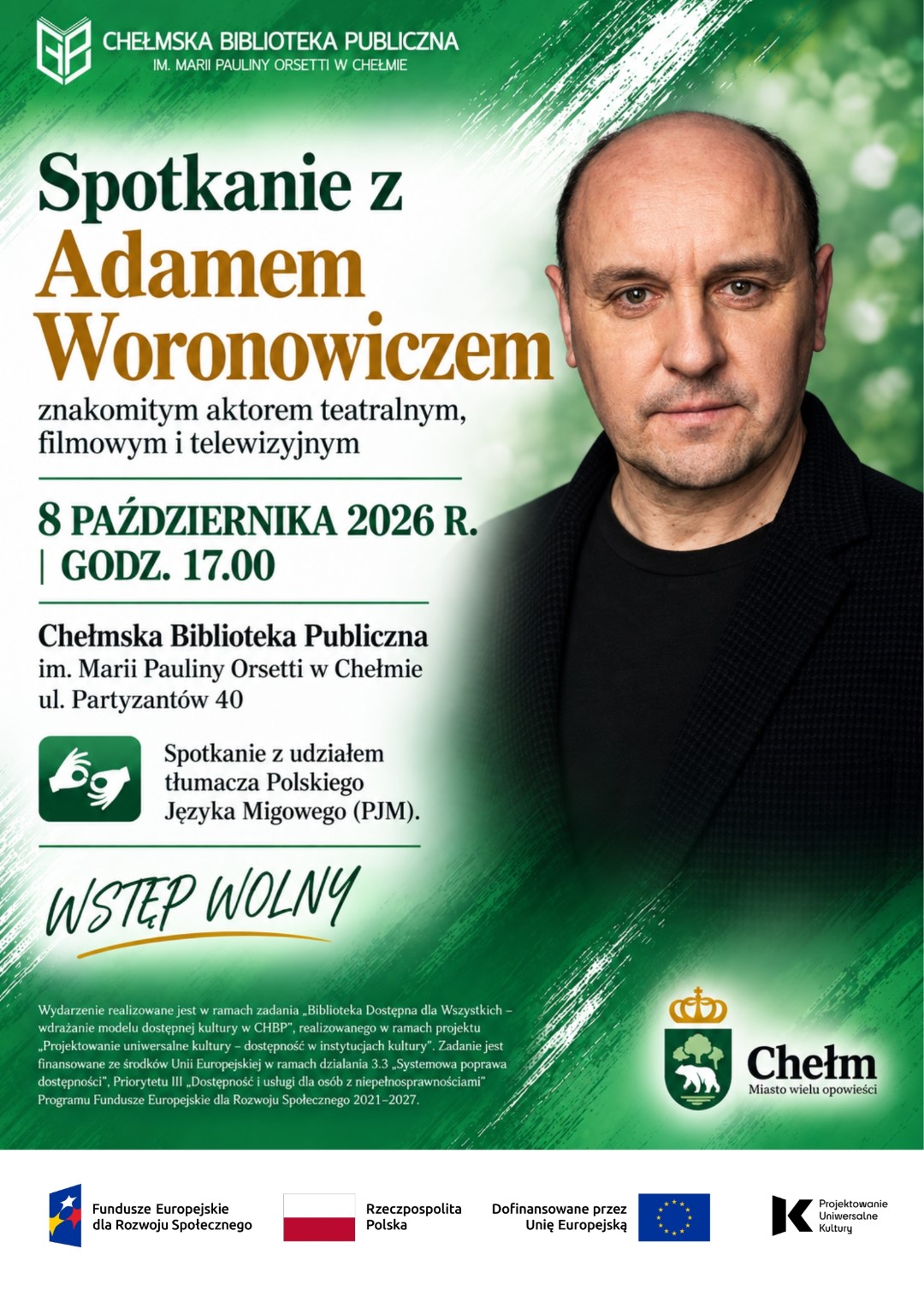 Zapraszamy na spotkanie z Adamem Woronowiczem