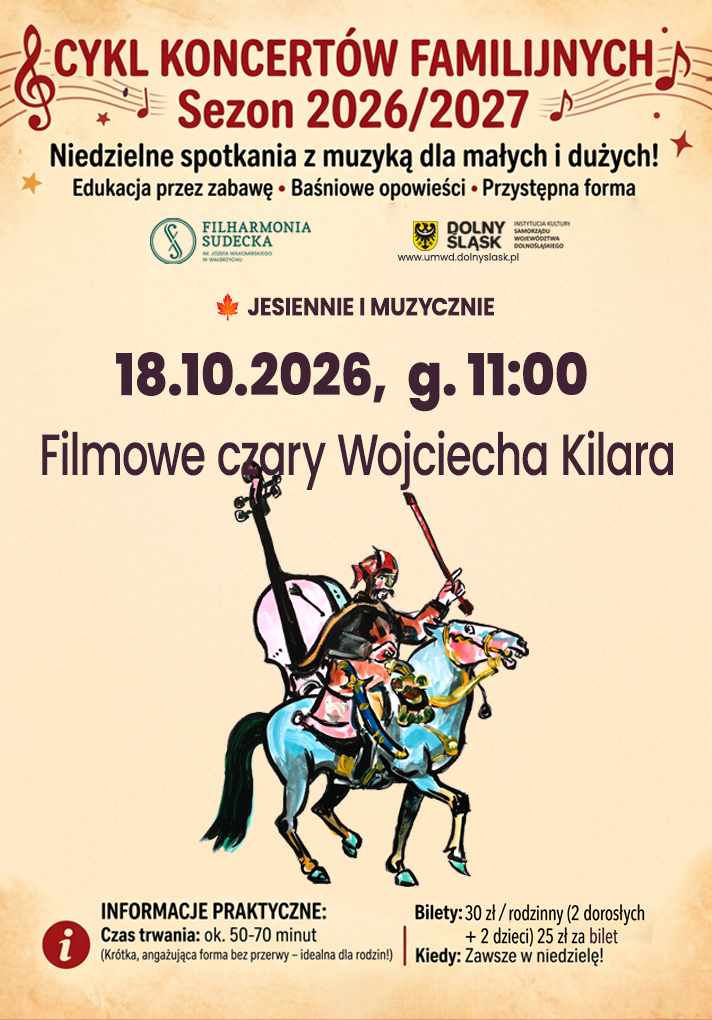 Koncert Familijny: Filmowe czary Wojciecha Kilara