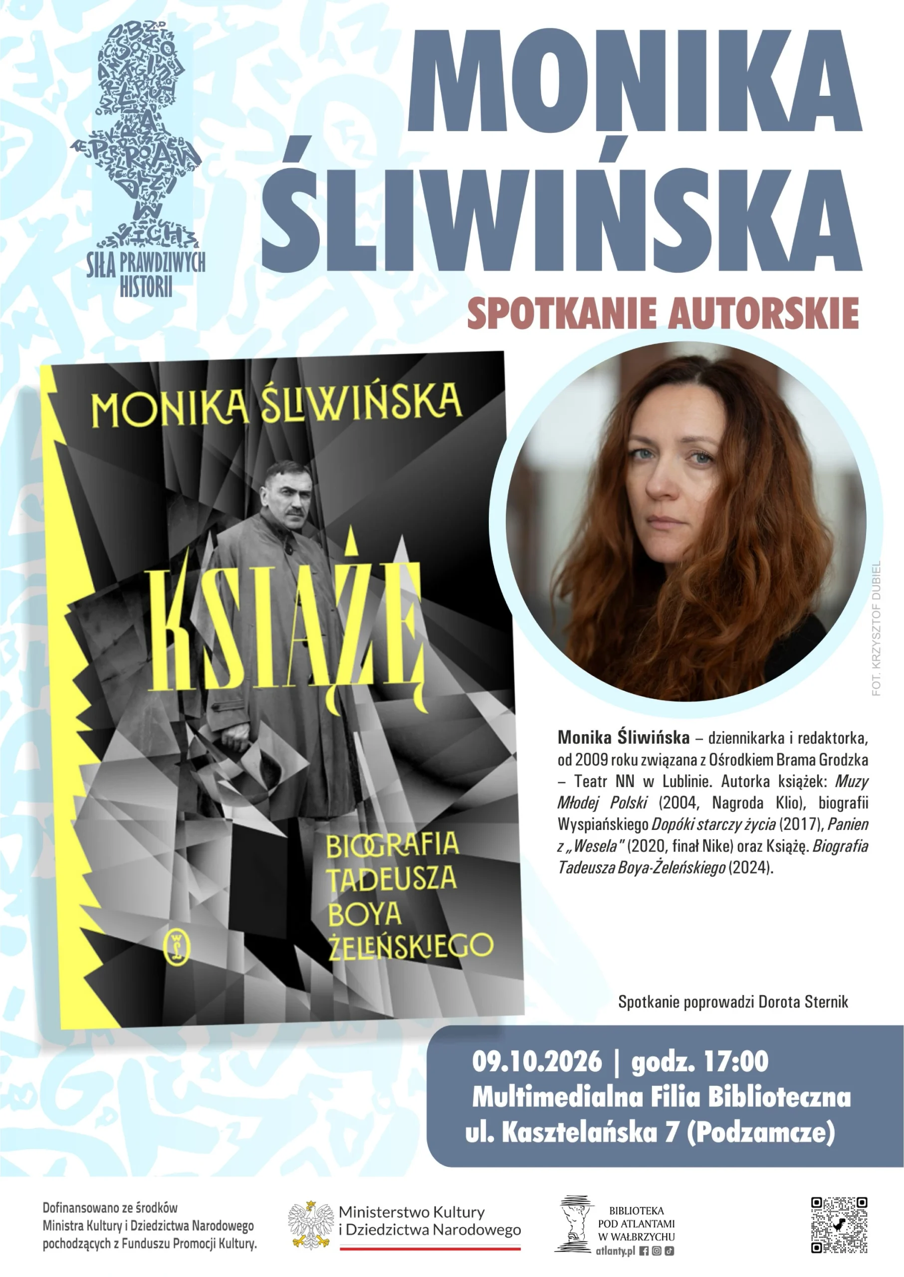“Prince. Biography of Tadeusz Boy-Żeleński” — author's meeting with Monika Śliwińska