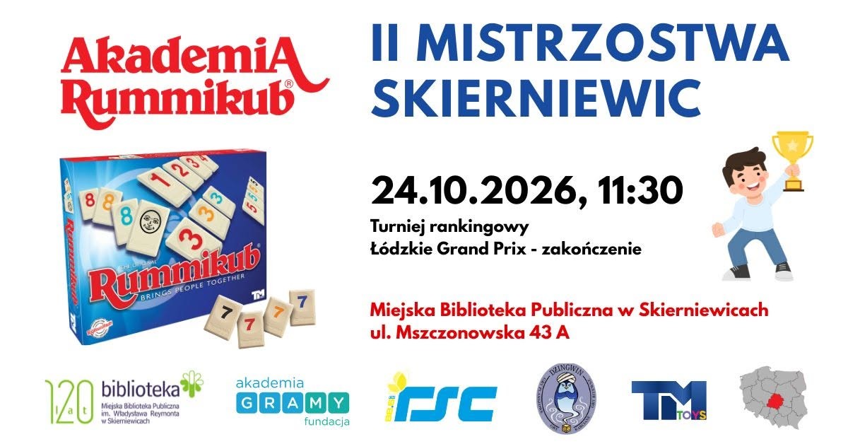 II Mistrzostwa Skierniewic w Rummikub w MBP w Skierniewicach