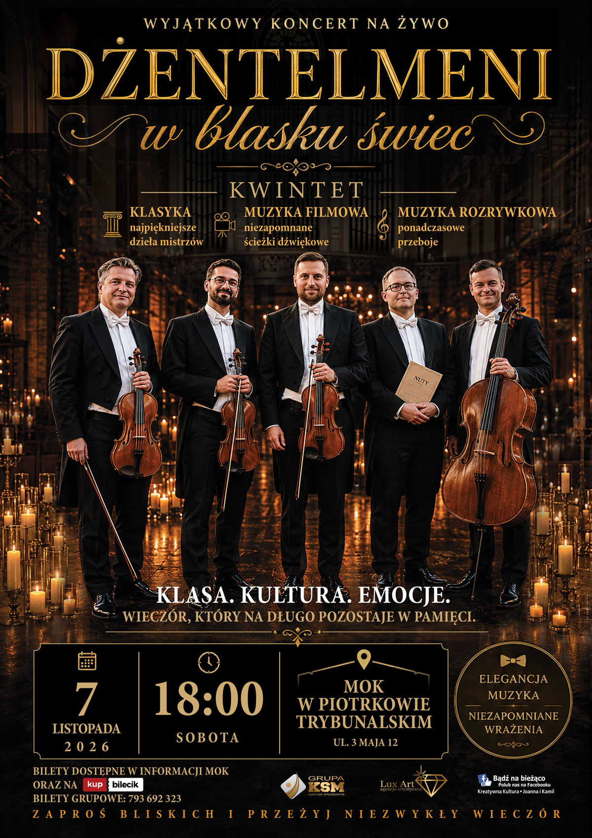 Gentlemen in Candlelight Concert