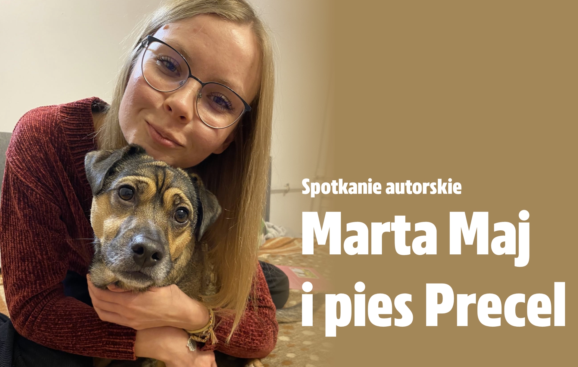 Author's meeting with Marta Maj and the dog Precle
