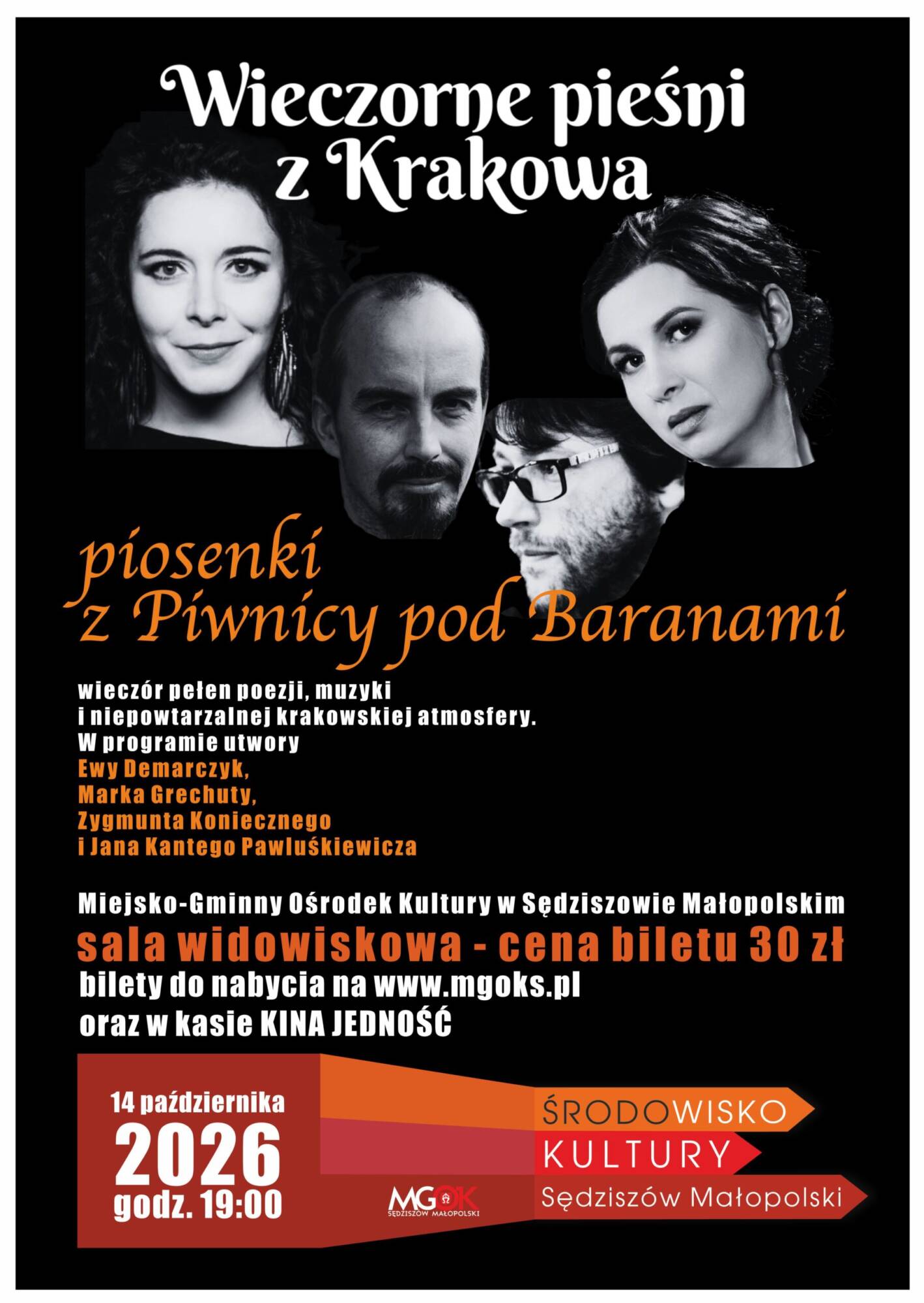 Wieczorne pieśni z Krakowa – piosenki z Piwnicy pod Baranami