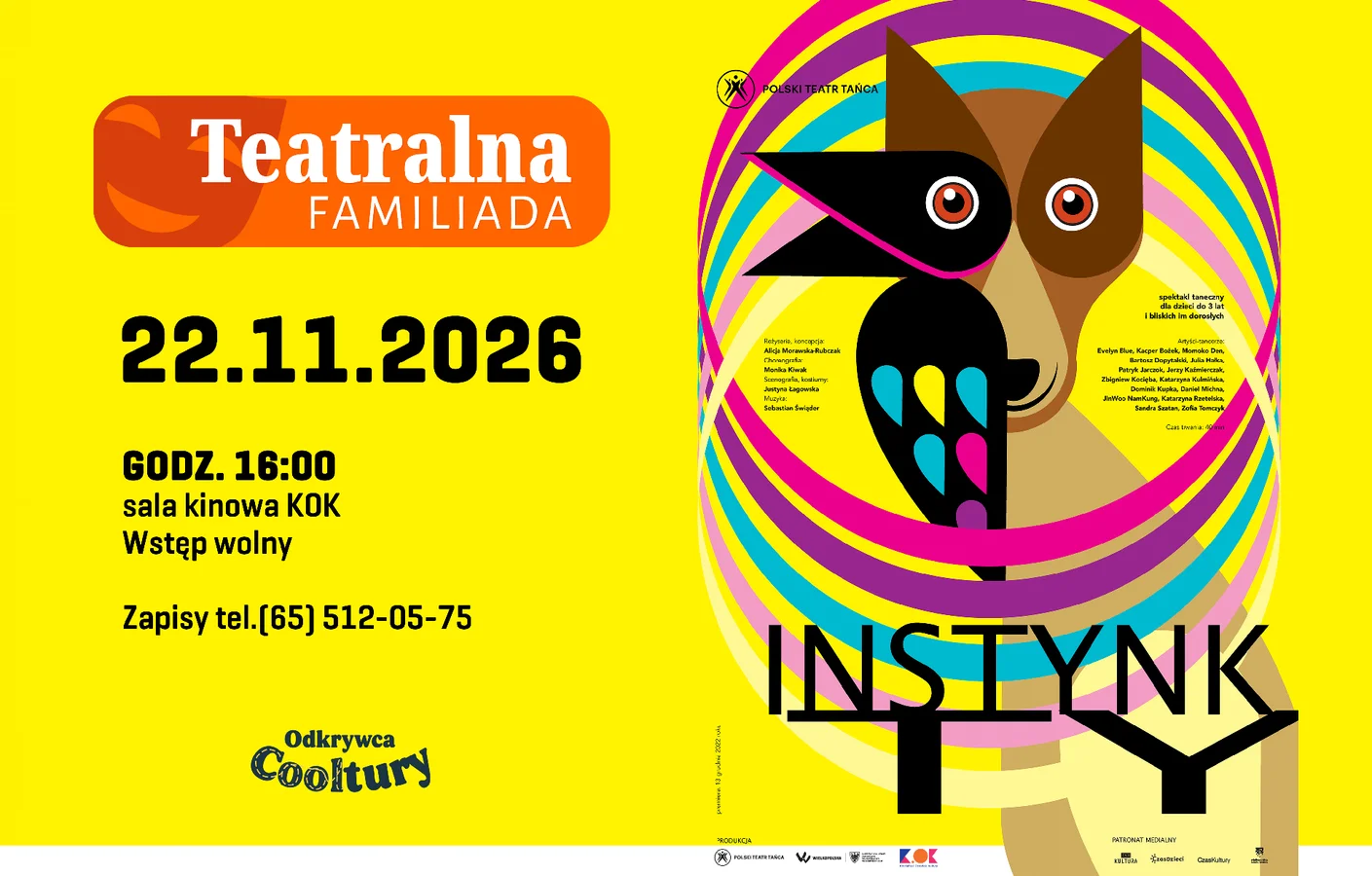 Theatrical Familaiada “Instynkty” - a performance for the youngest in KOK