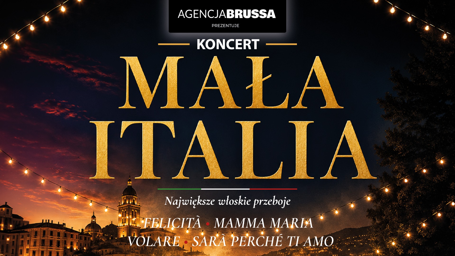 “Little Italy” — the biggest Italian hits. We invite you to a concert at MDK in Dzialdow