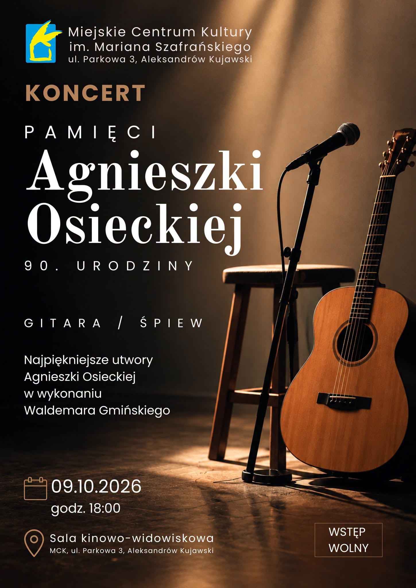KONCERT PAMIĘCI – 90. URODZINY AGNIESZKI OSIECKIEJ.