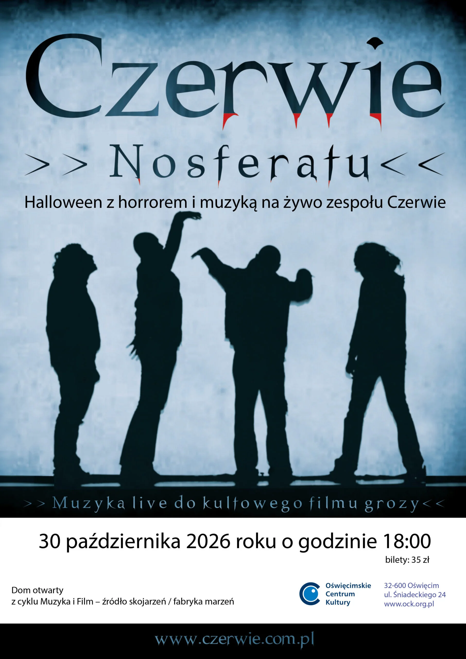 Nosferatu – symfonia grozy – halloween z horrorem i muzyką na żywo zespołu Czerwie