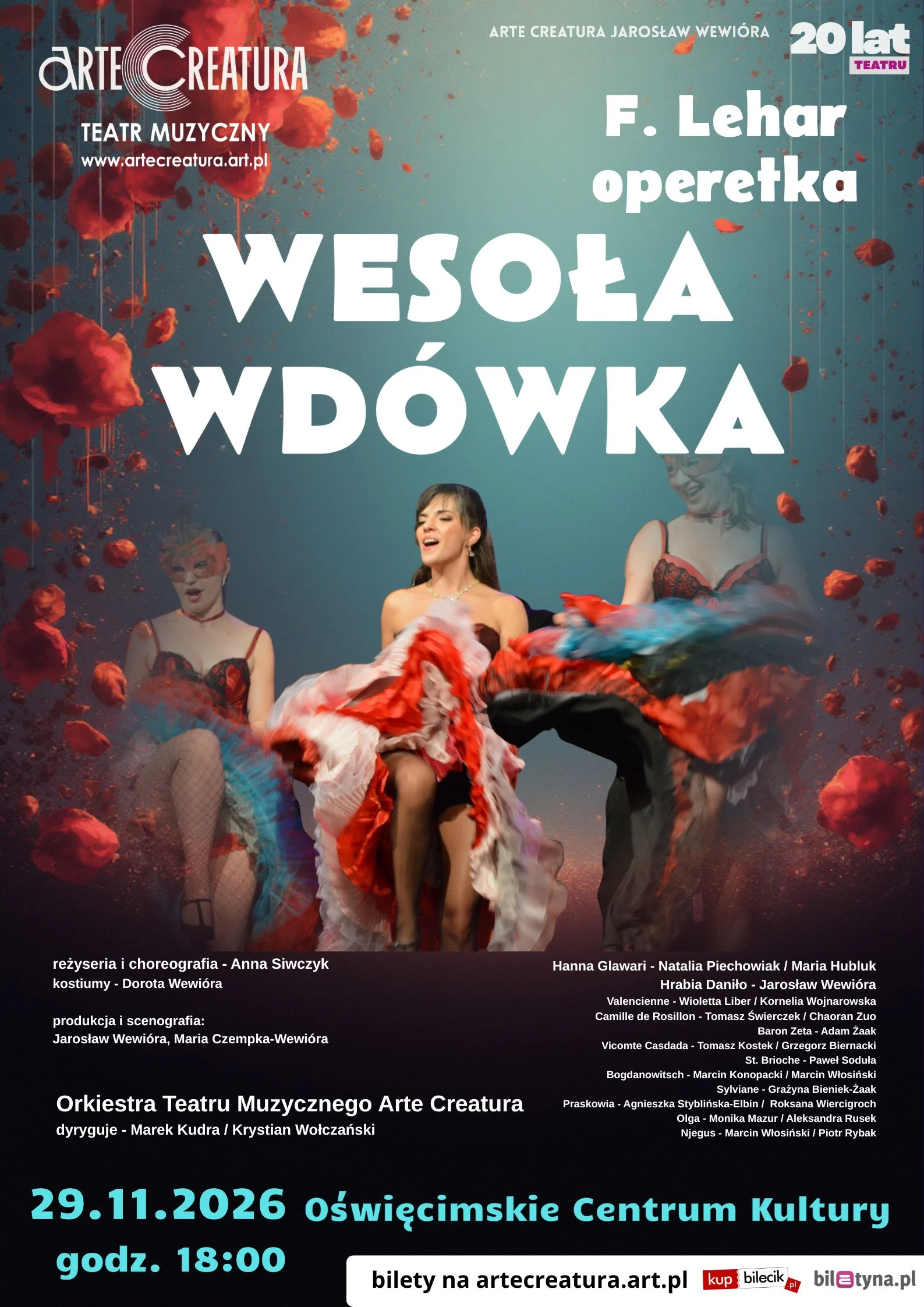 Wesoła wdówka – operetka Franza Lehára w wykonaniu Teatru Muzycznego Arte Creatura