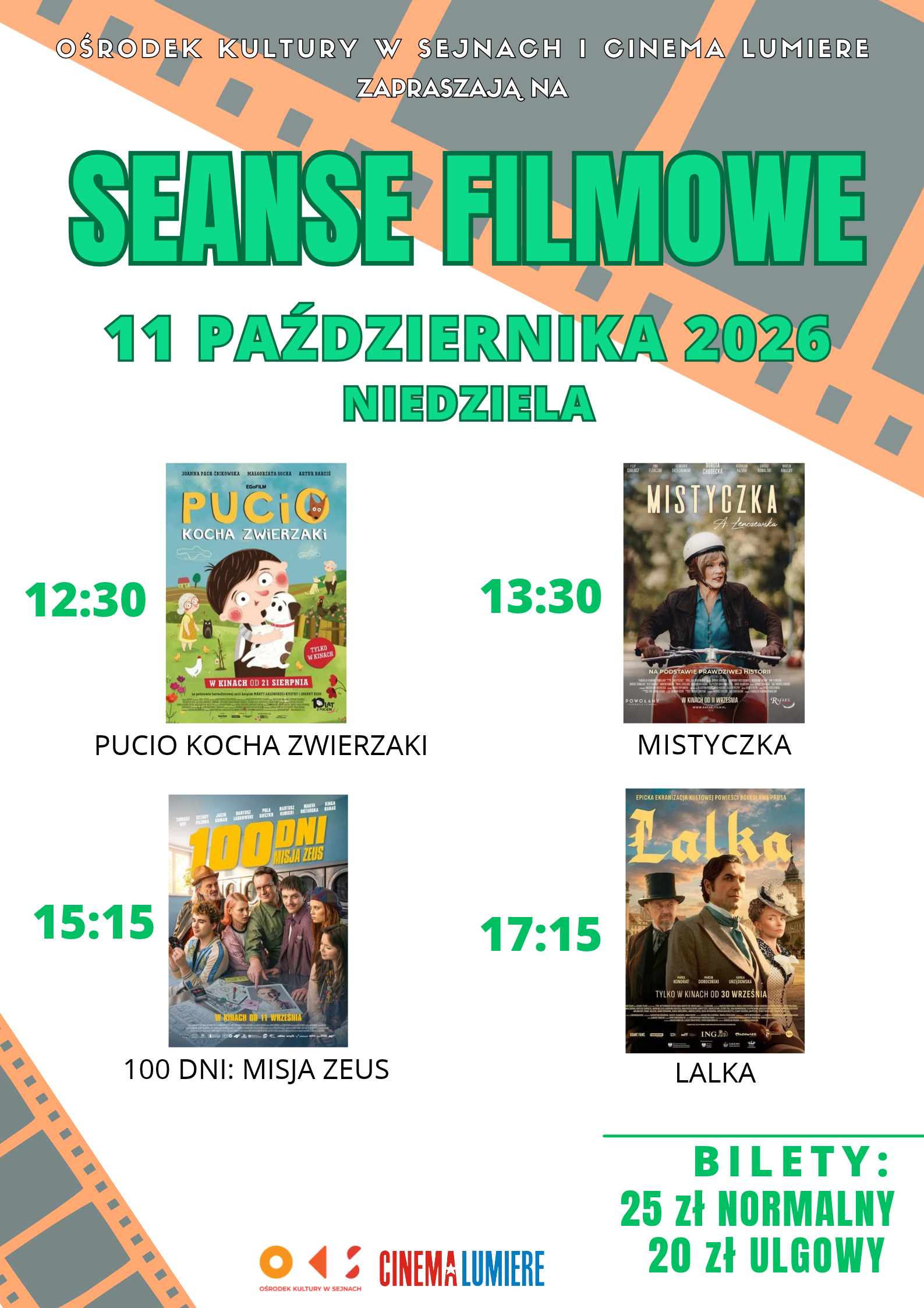 Seanse filmowe z Cinema Lumiere