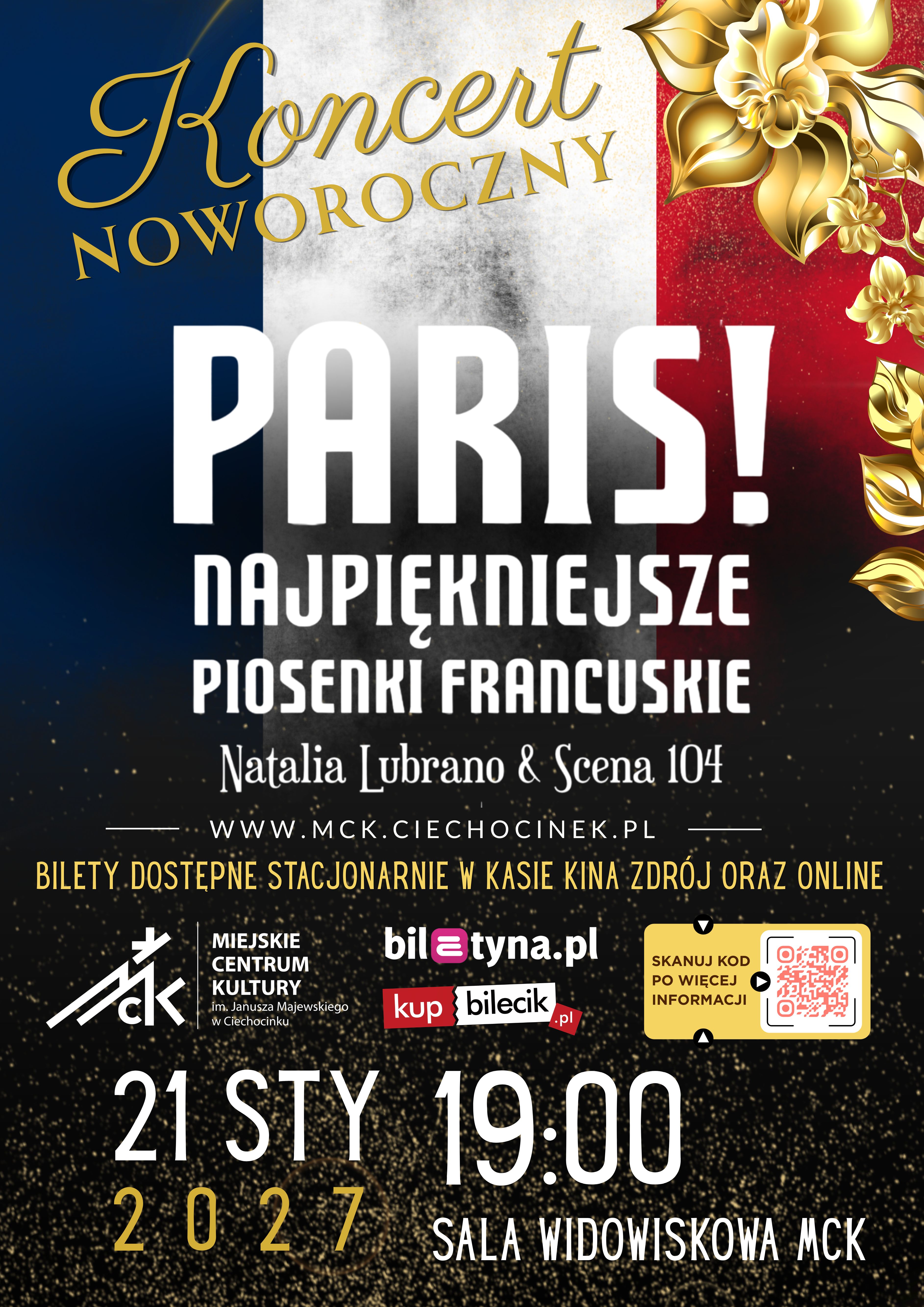 New Year's Concert “Paris! The Most Beautiful French Songs” — Natalia Lubrano & Scene 104
