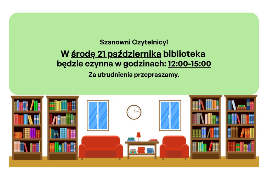 Changed opening hours on October 21