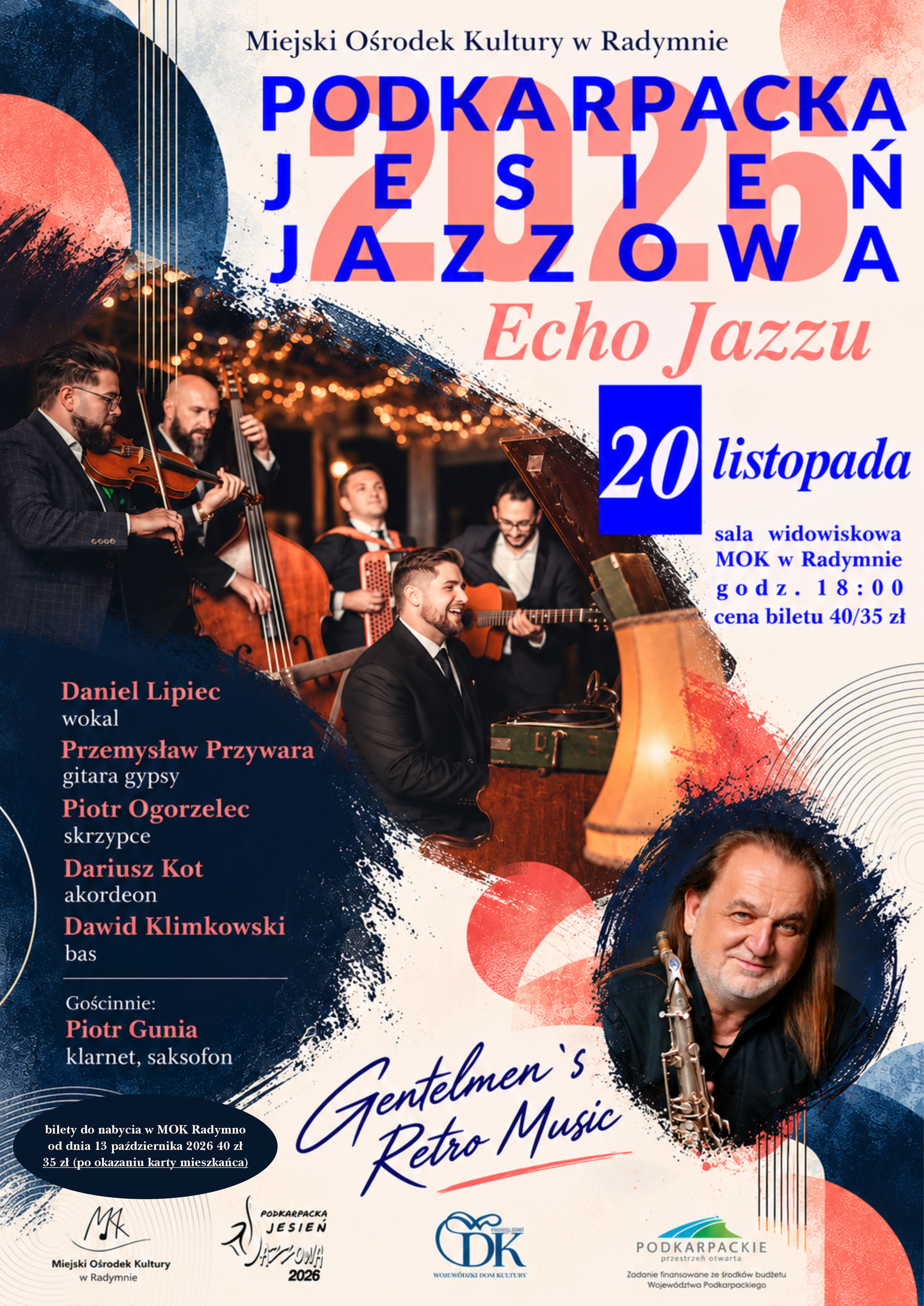 XII PODKARPACKA JESIEŃ JAZZOWA W RADYMNIE!