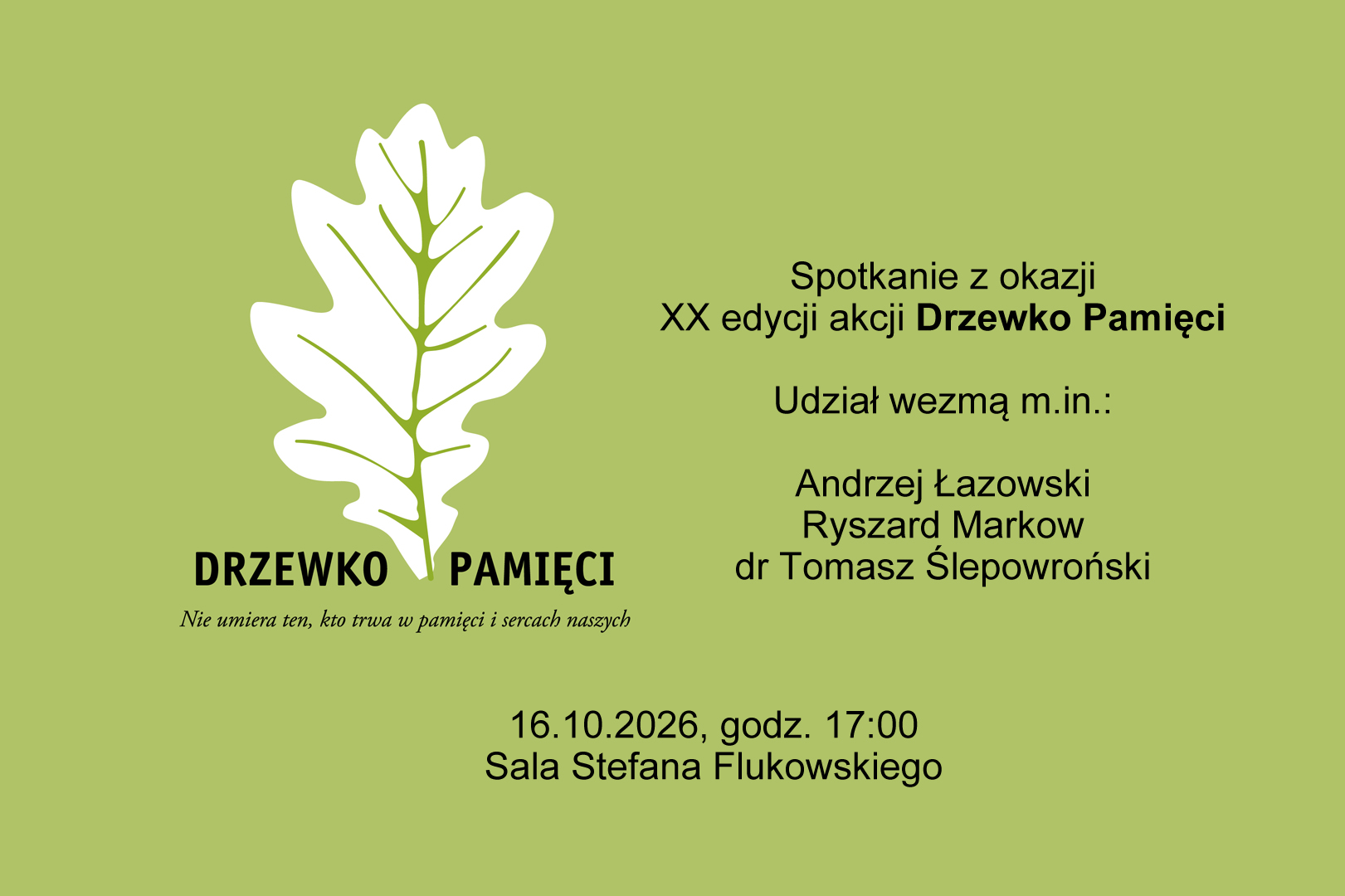 Meeting on the occasion of the 20th edition of the MEMORIAL TREE