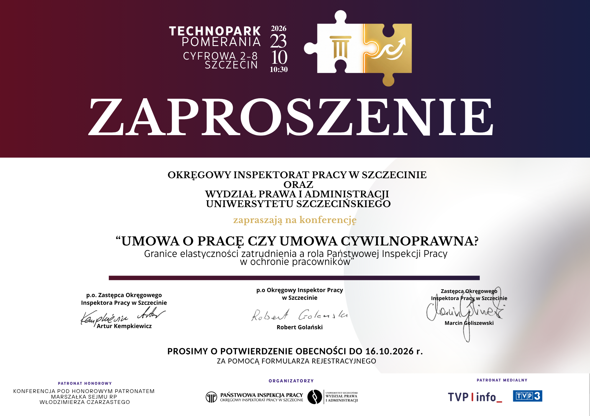 Conference “Employment contract or civil law contract? Limits of employment flexibility and the role of the State Labour Inspectorate in the protection of workers”.