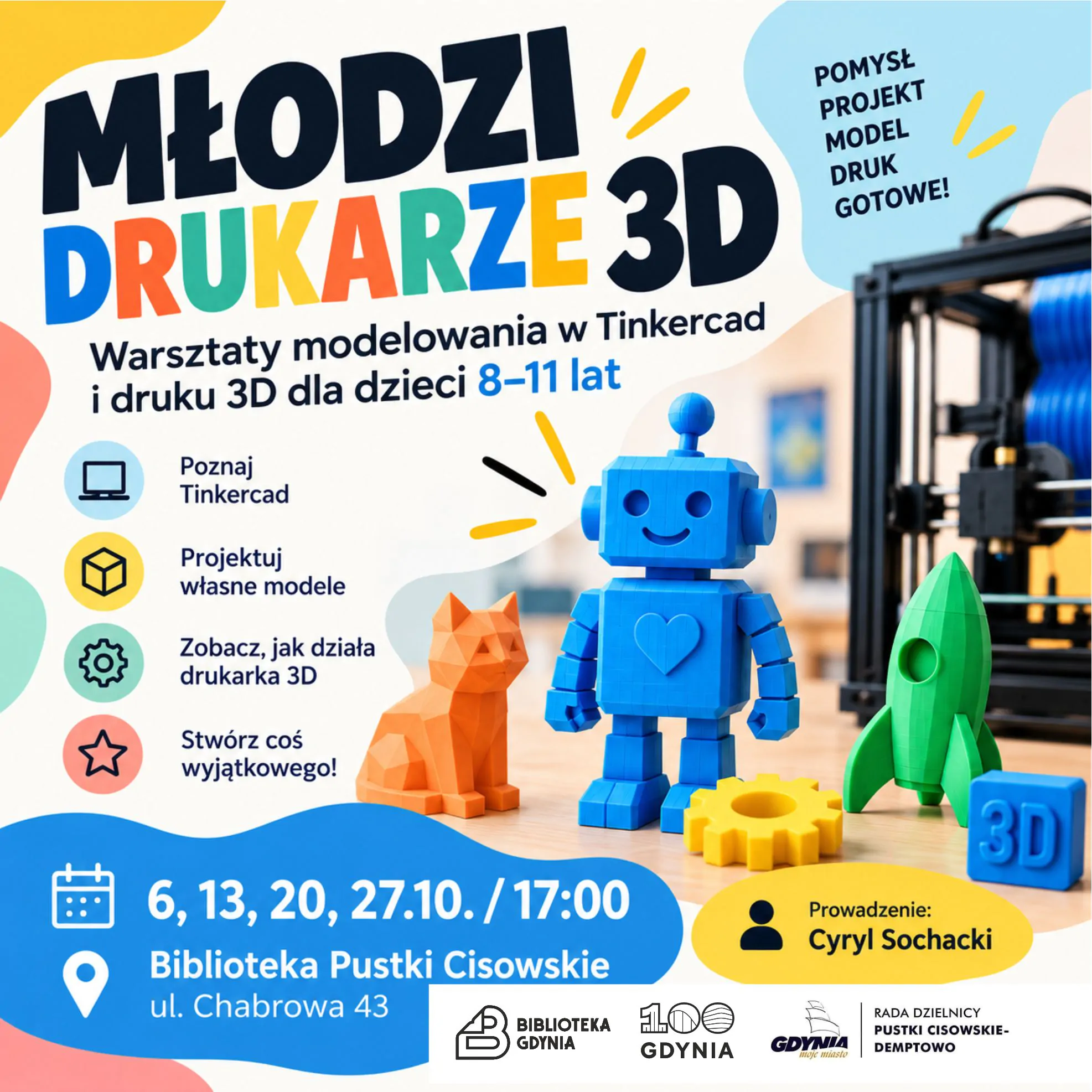 Young printers: modeling workshop in Tinkercad and 3D printing for children
