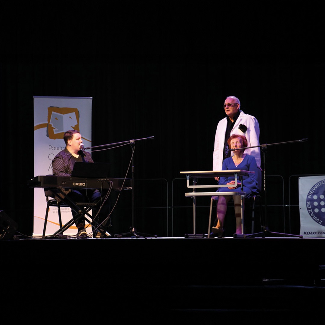 With your own voice/poetic-musical recital