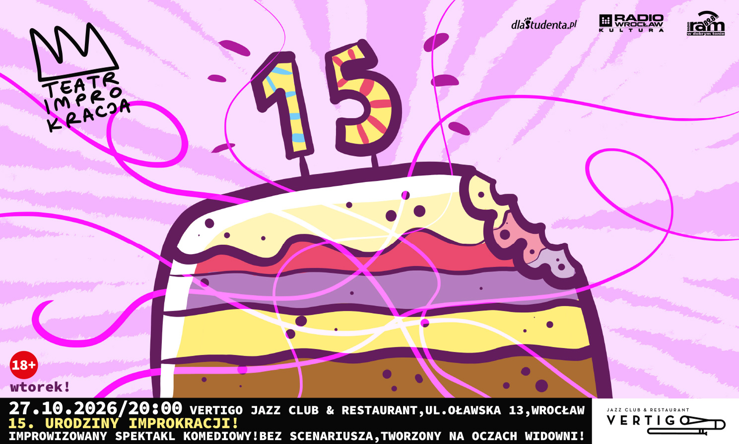 Improkration's 15th birthday — celebrate 15 years on stage with us