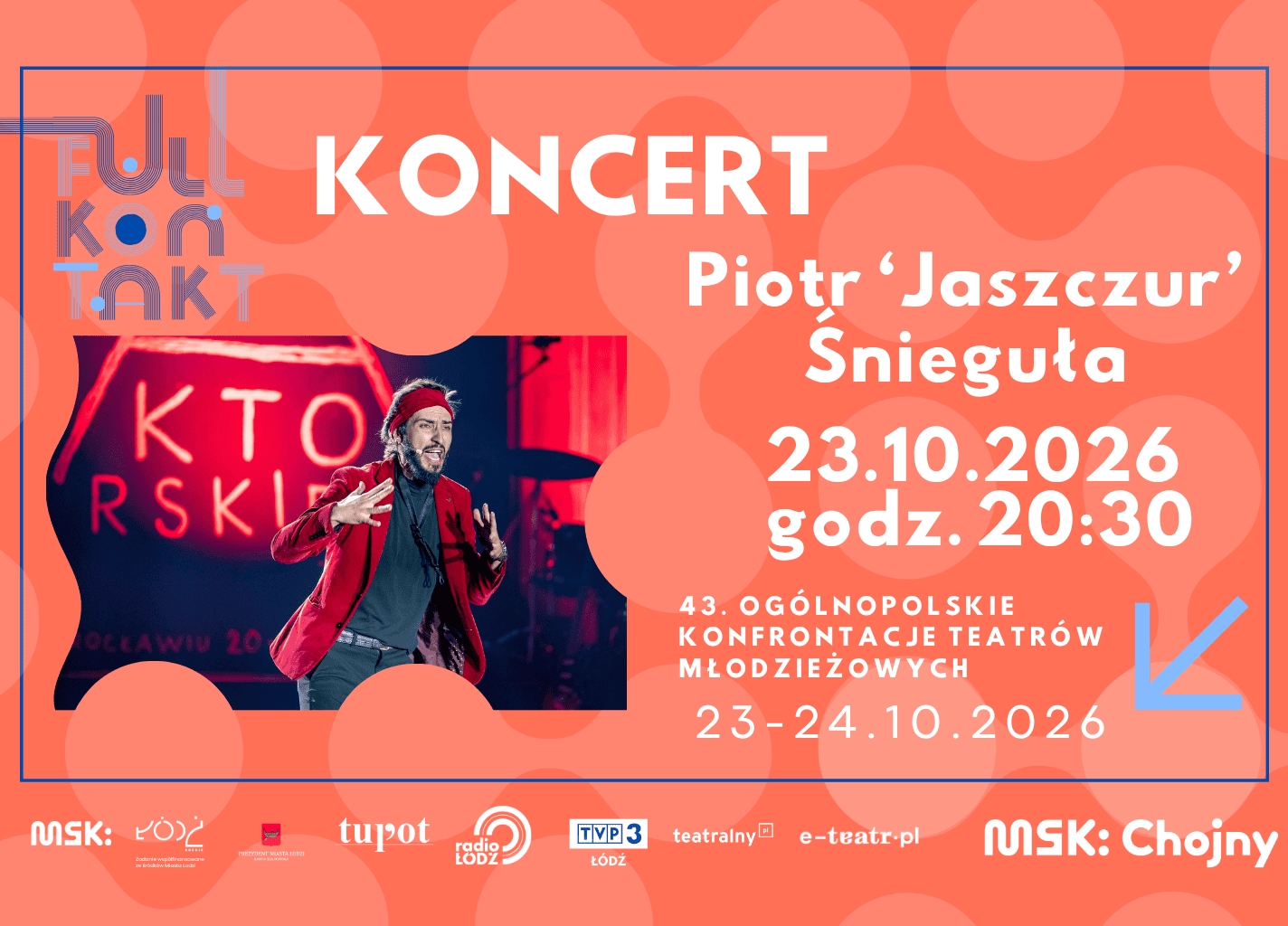 Piotr “Jaszczur” Śnieguła — concert as part of the 43rd National Confrontation of Youth Theaters