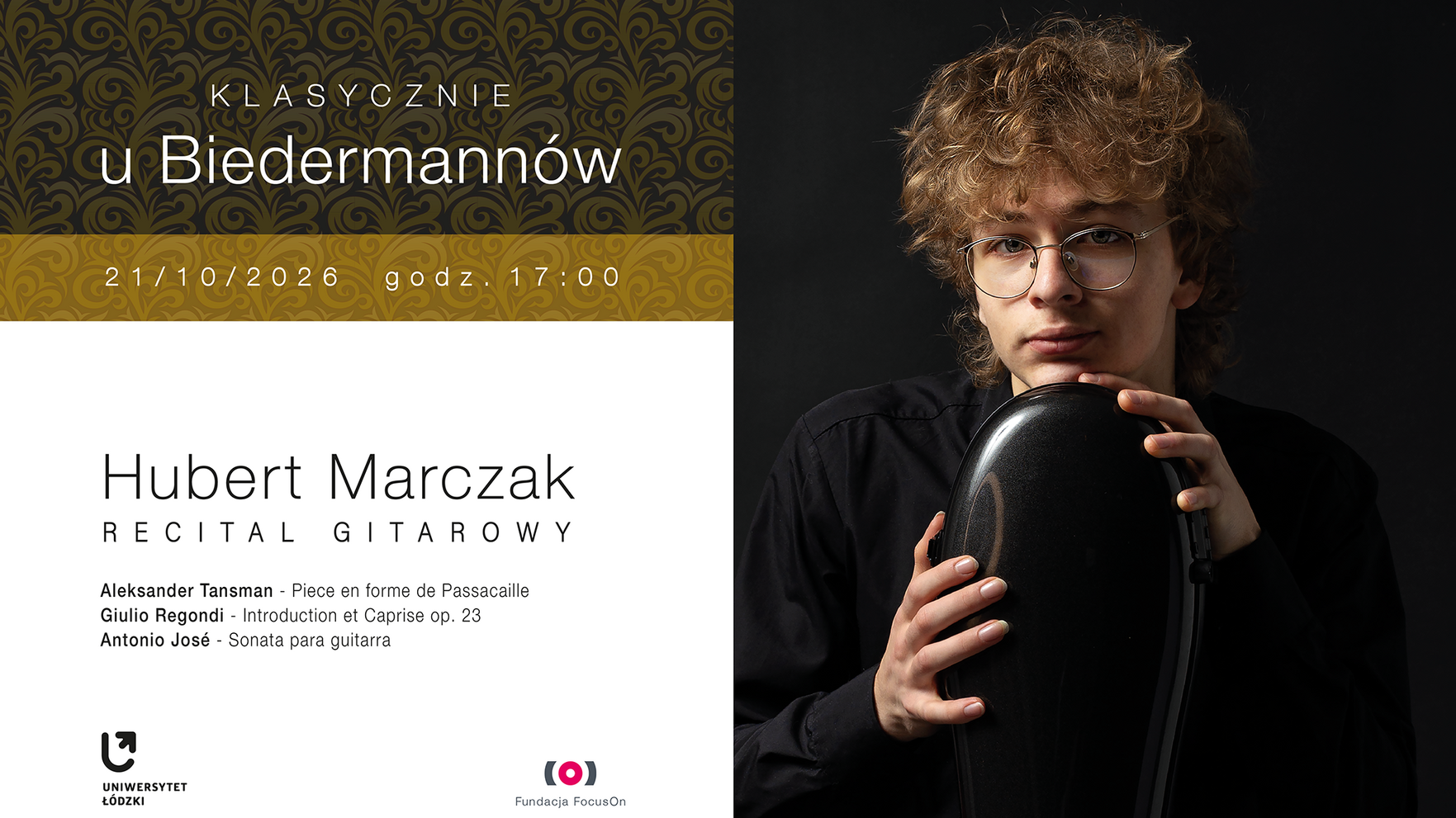 “Classically at the Biedermanns” — guitar recital by Hubert Marczak