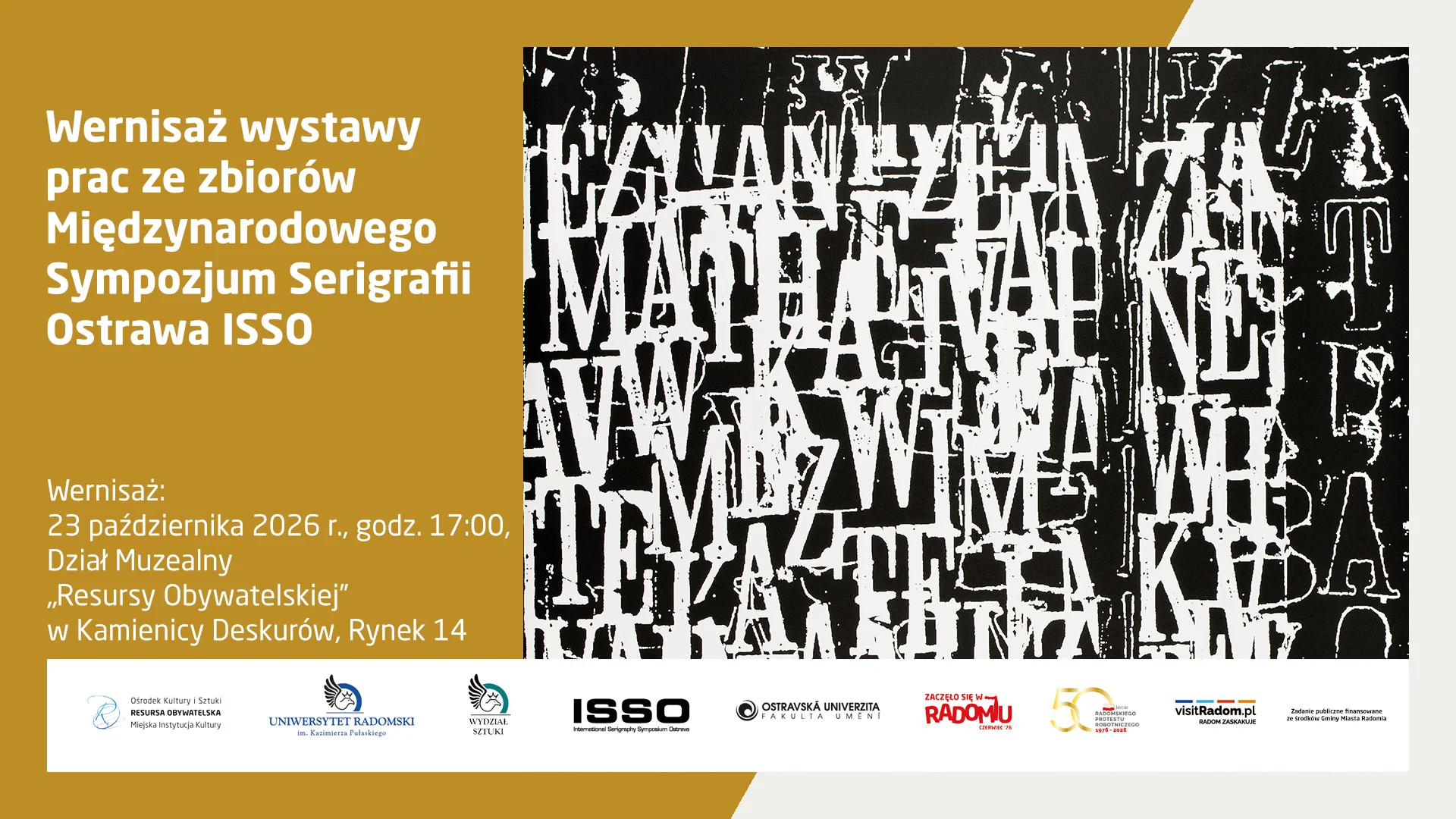 Wernisaż wystawy prac ze zbiorów Międzynarodowego Sympozjum Serigrafii w Ostrawie