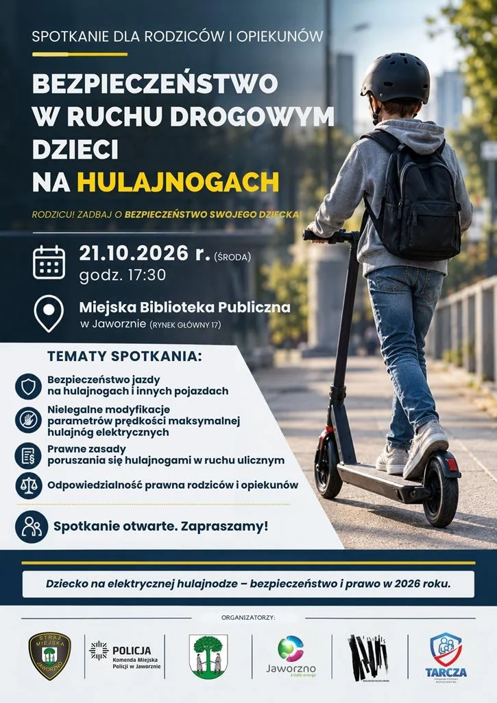 Road safety of children on scooters