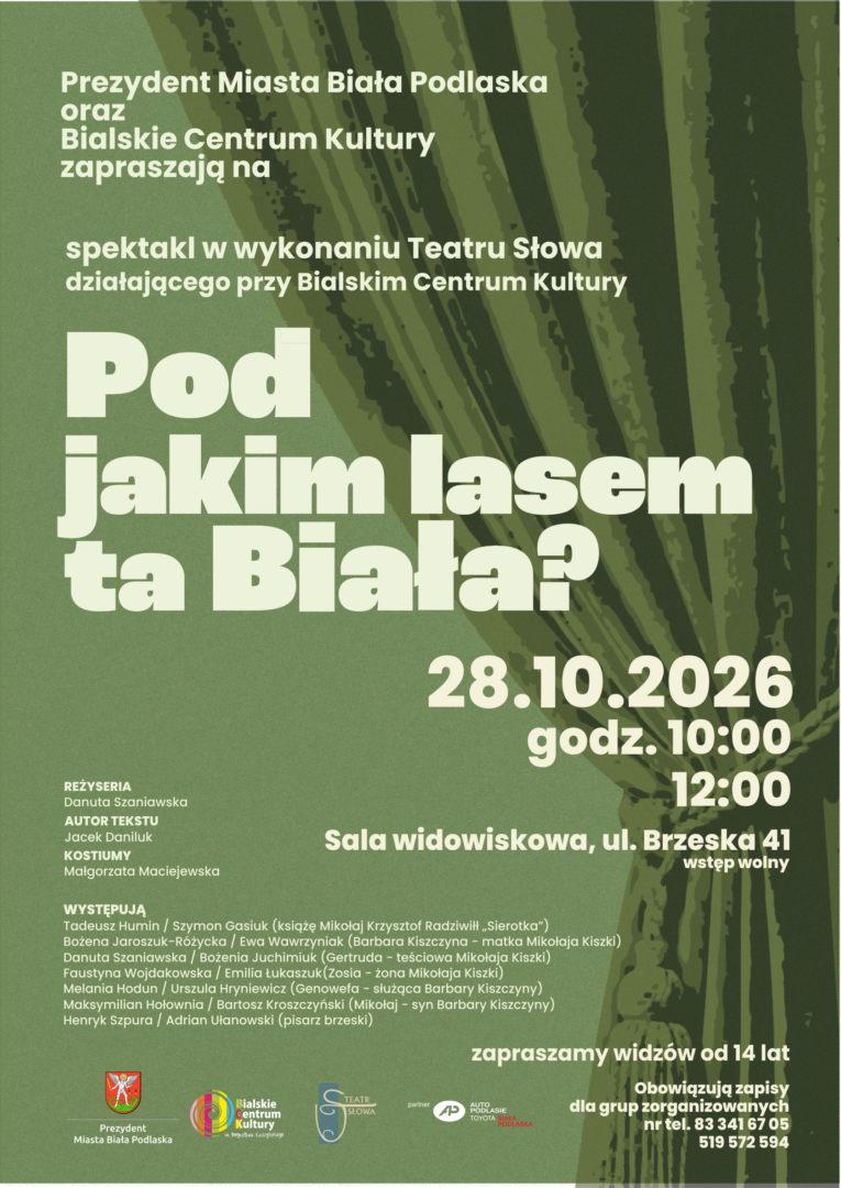 We invite you to the performance “Under what forest is this White?” performed by the Słowa Theater!
