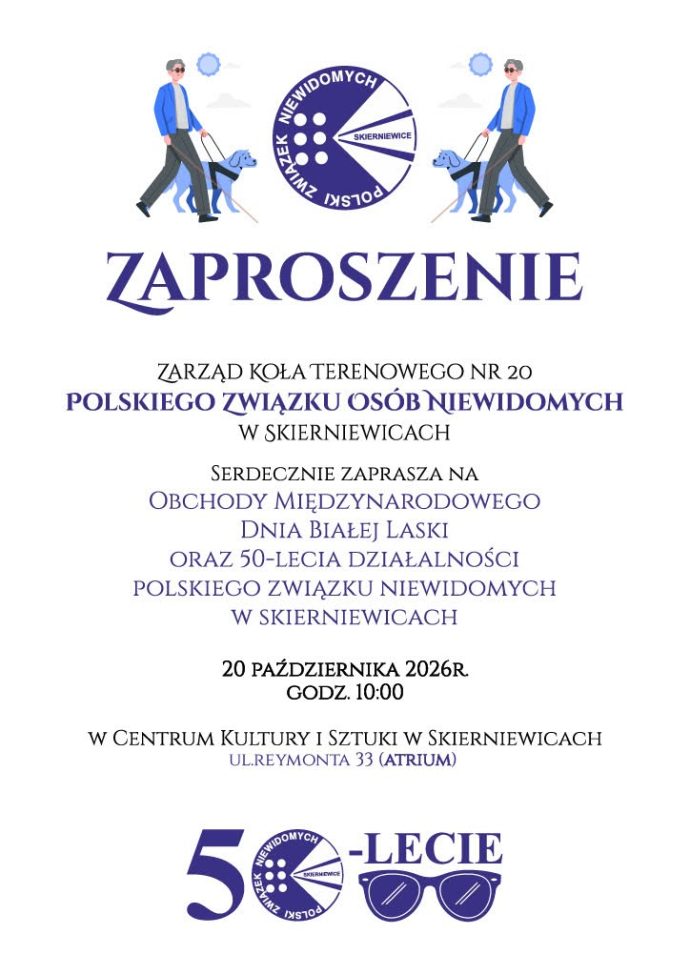 International Day of the White Stick and 50th anniversary of the Polish Association of the Blind in Skierniewice