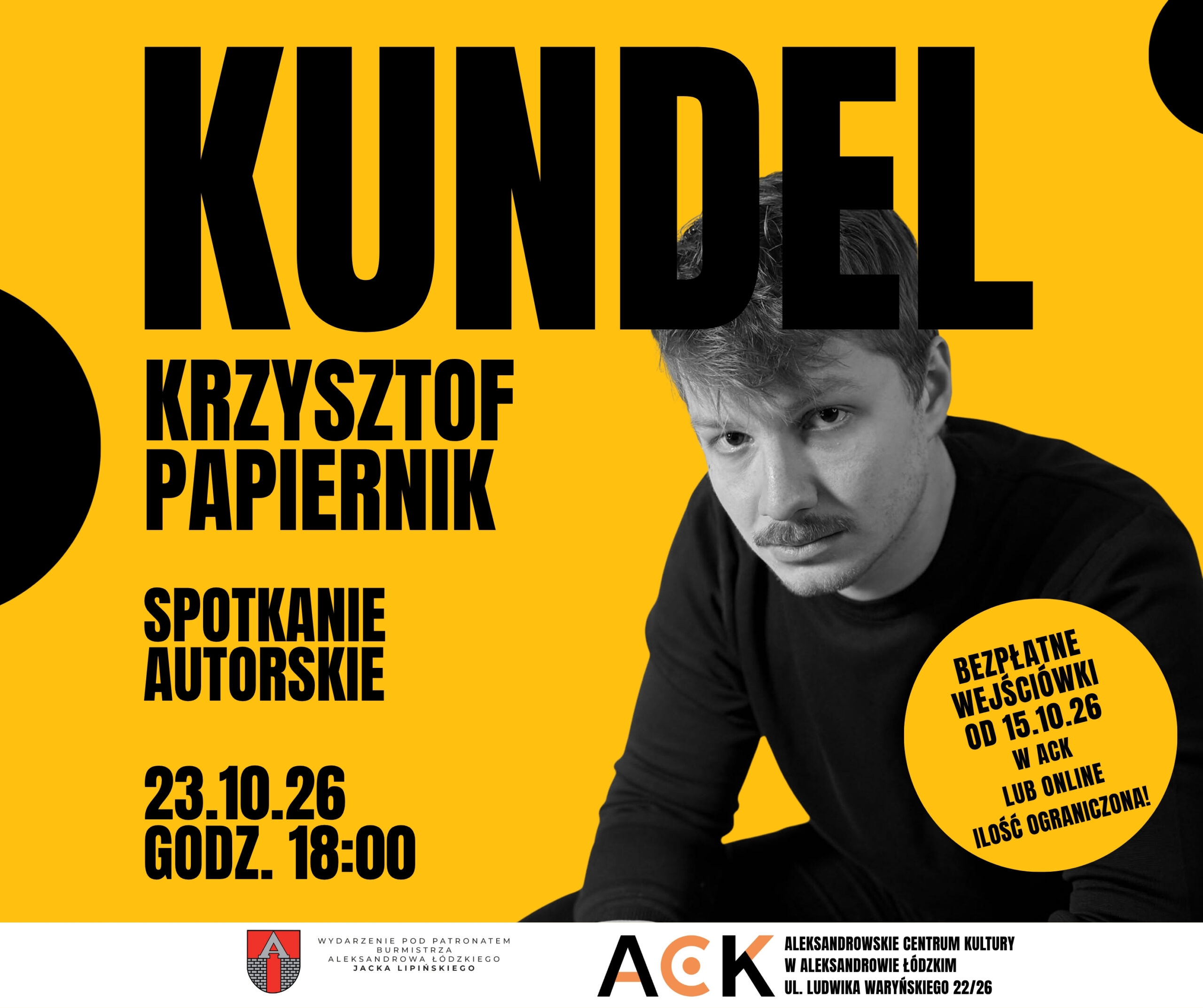 KUNDEL — author's meeting around Krzysztof Papiernik's book