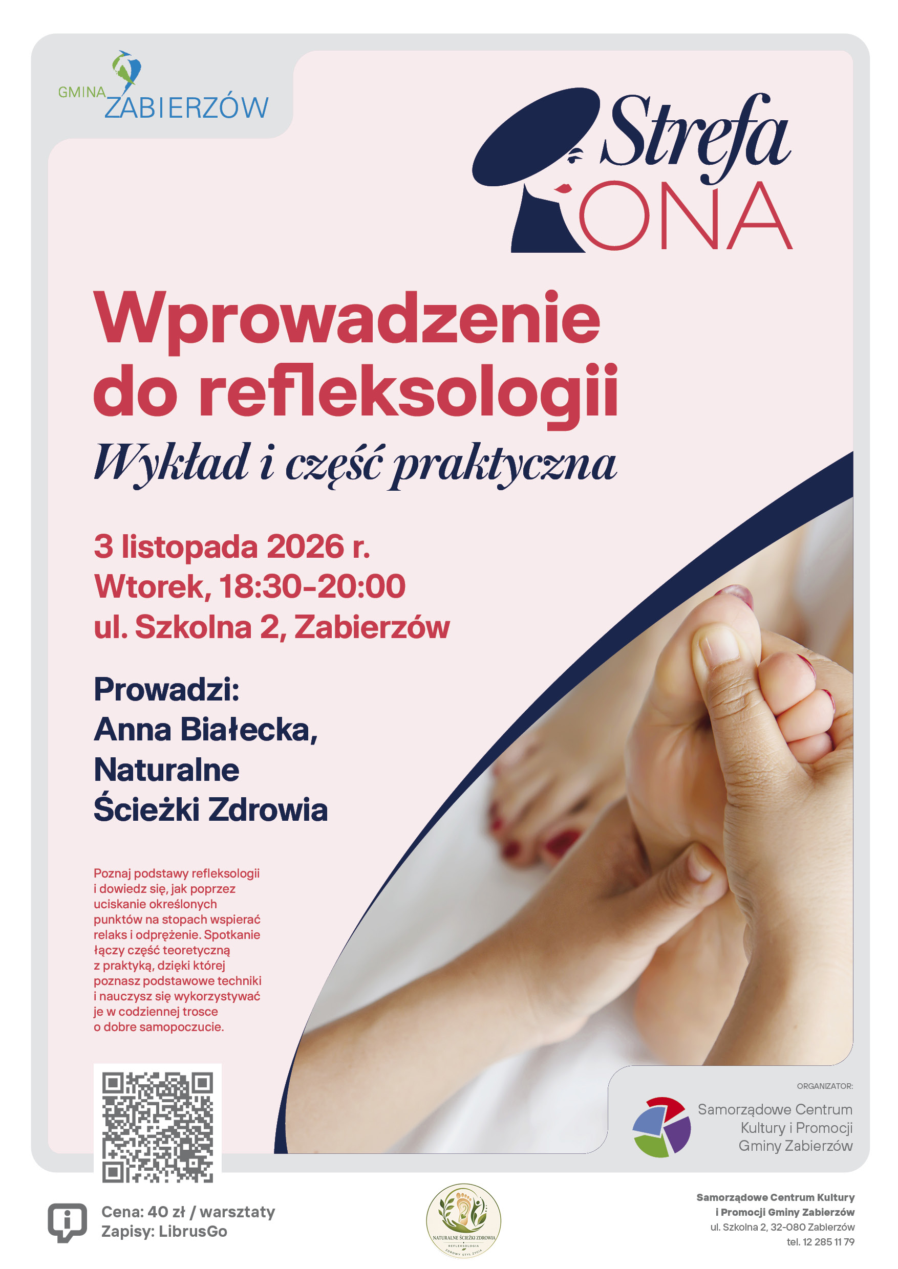 Introduction to reflexology — lecture and practical part