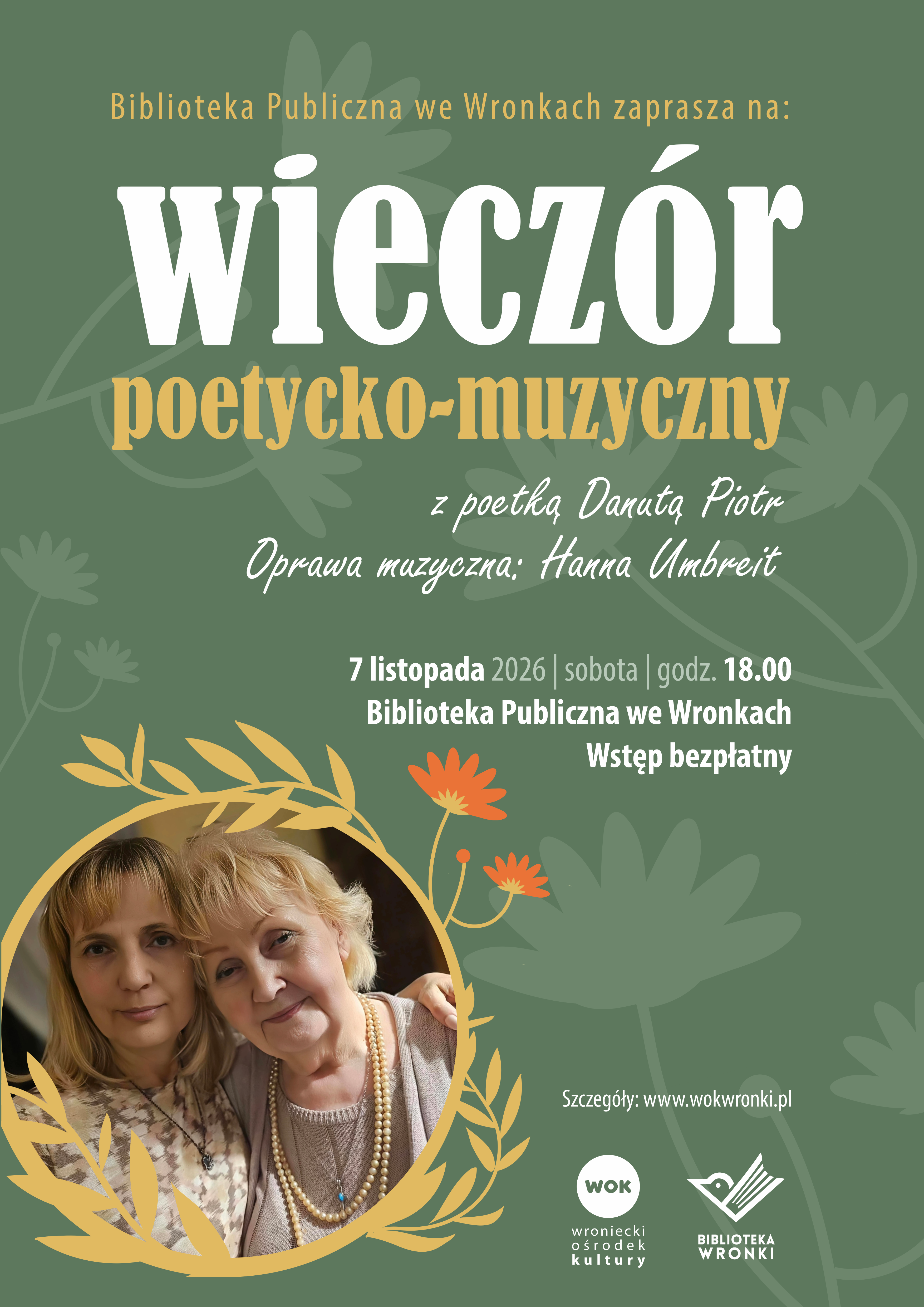 “I dress up life in words...” - poetic-musical evening with Danuta Piotr